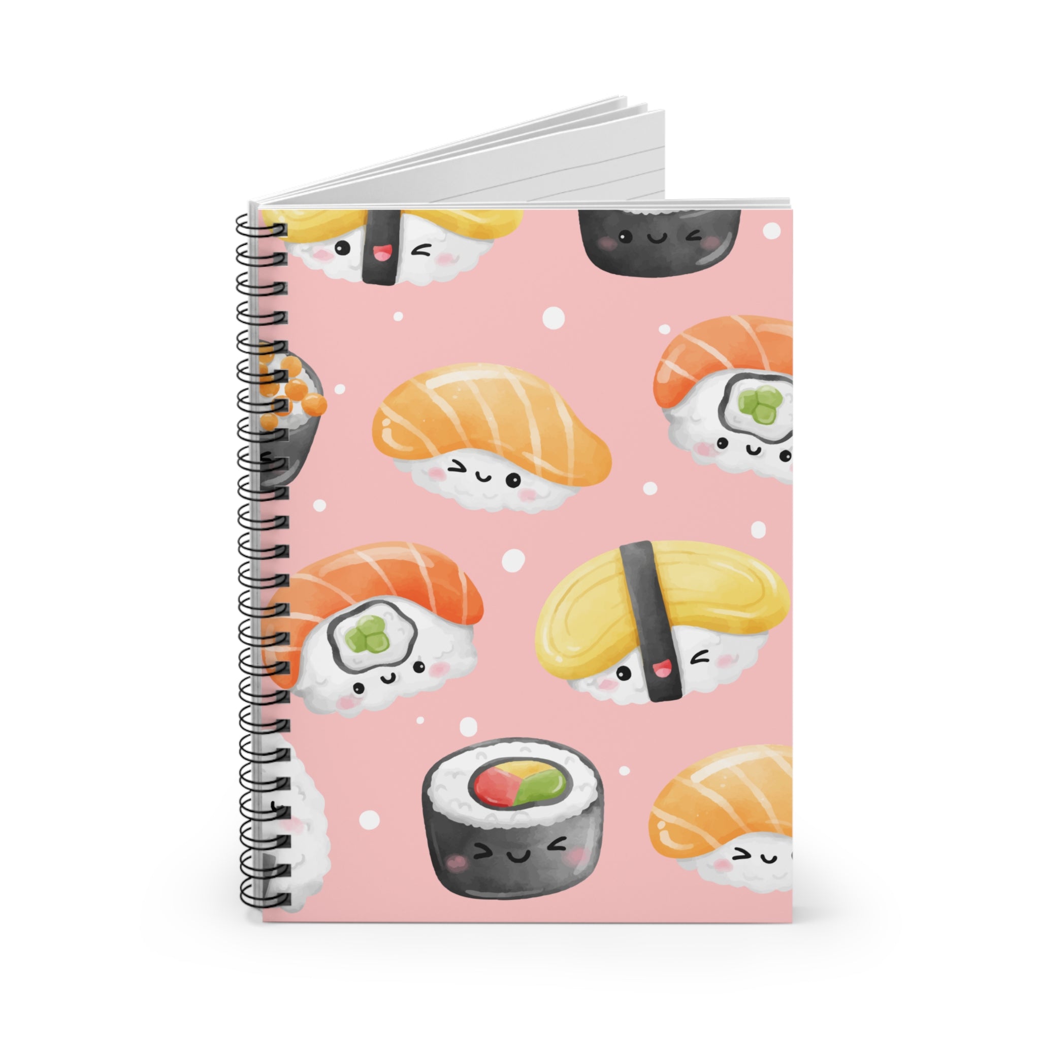 Spiral Notebook - Sushi Design Ruled Line