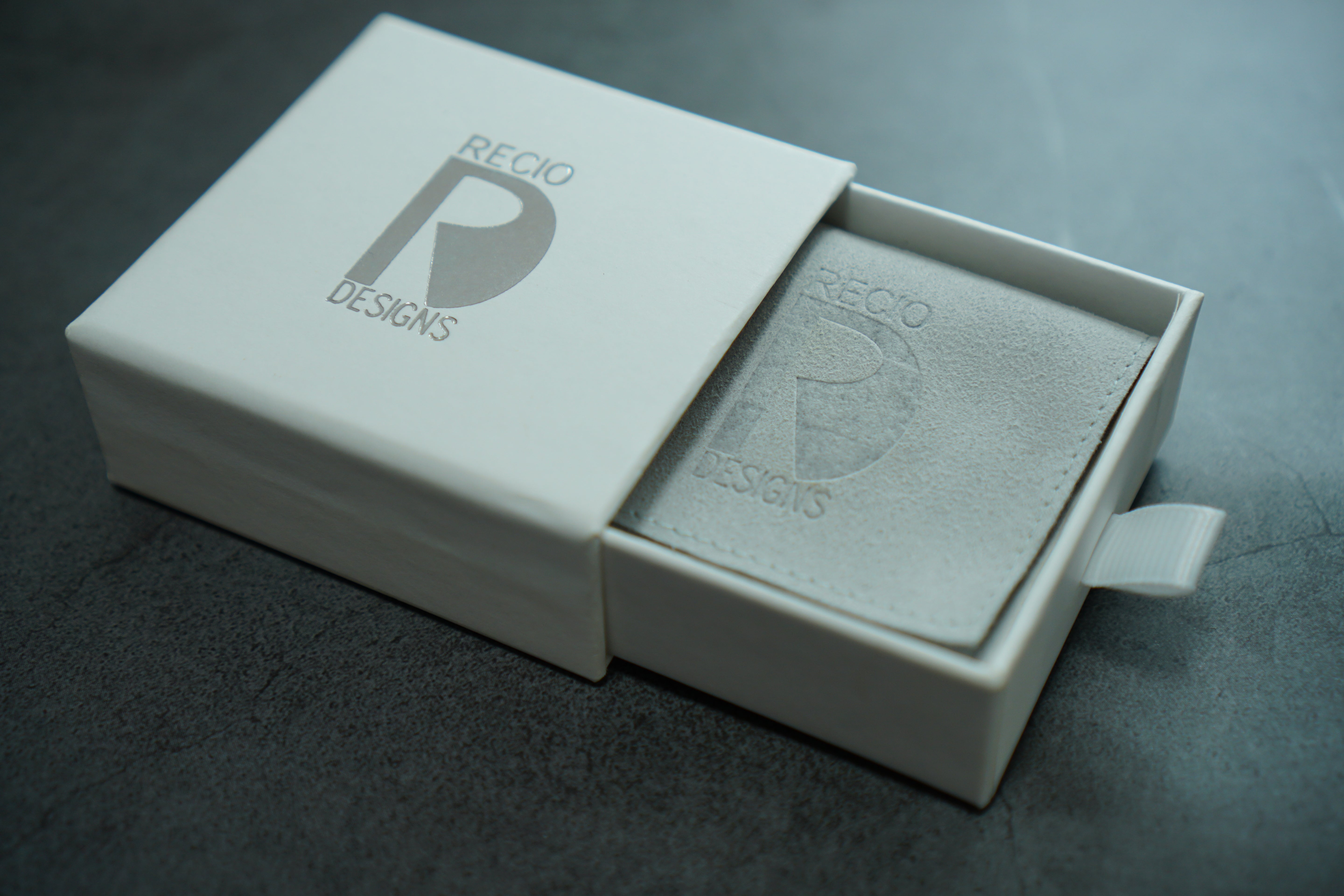 gift box with suede pouch