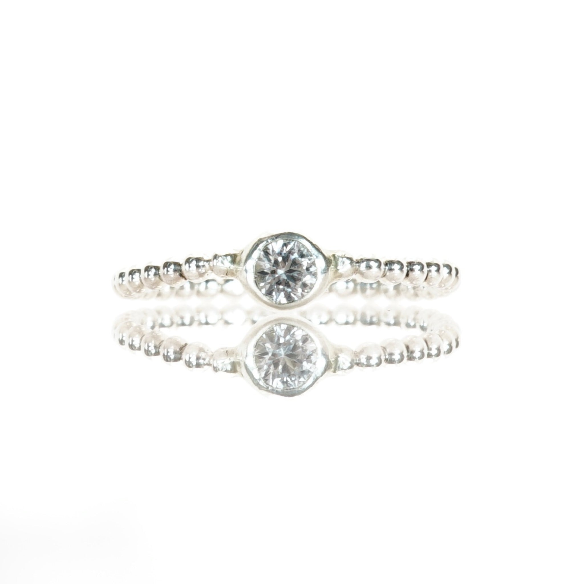 Beaded Silver Ring