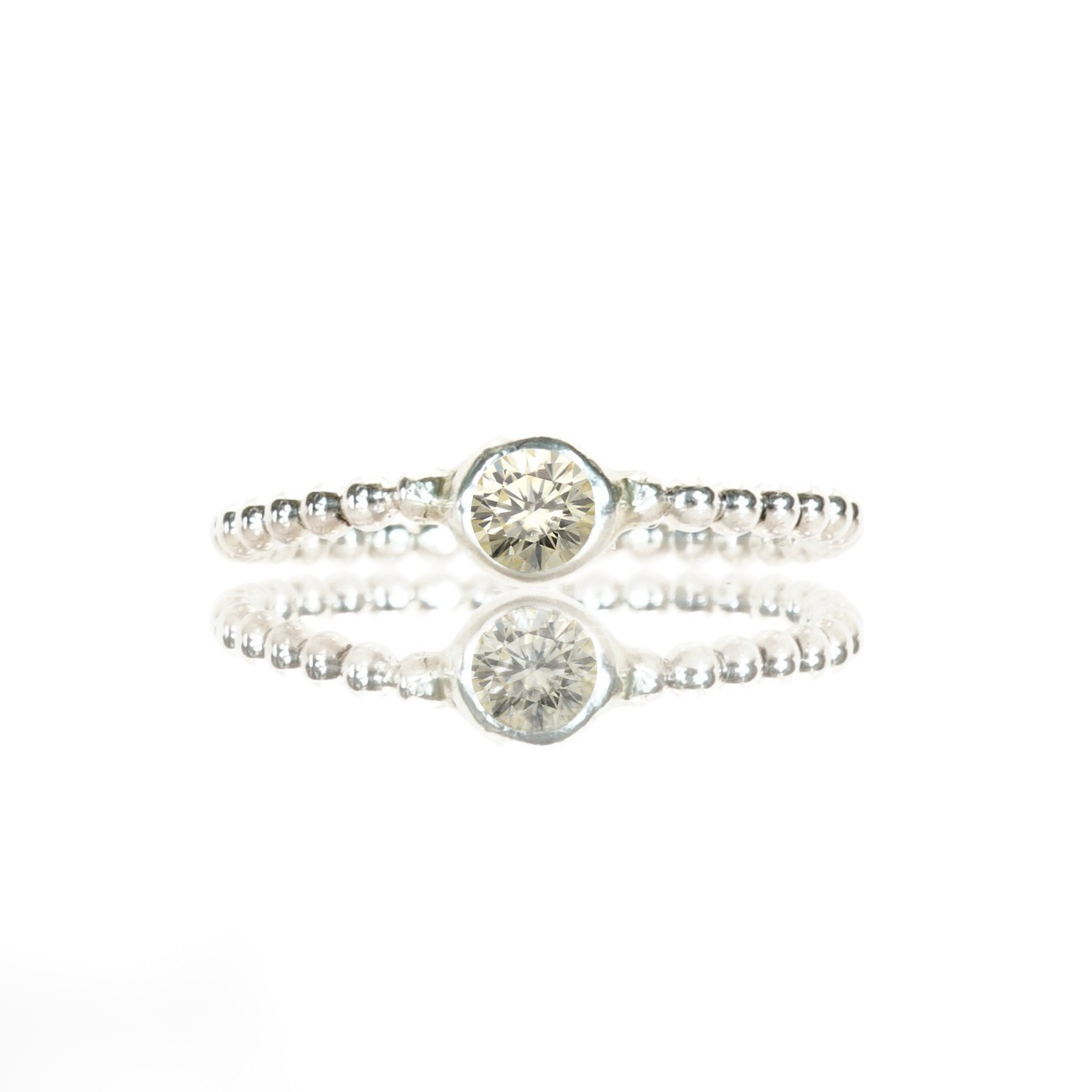 Beaded Silver Ring
