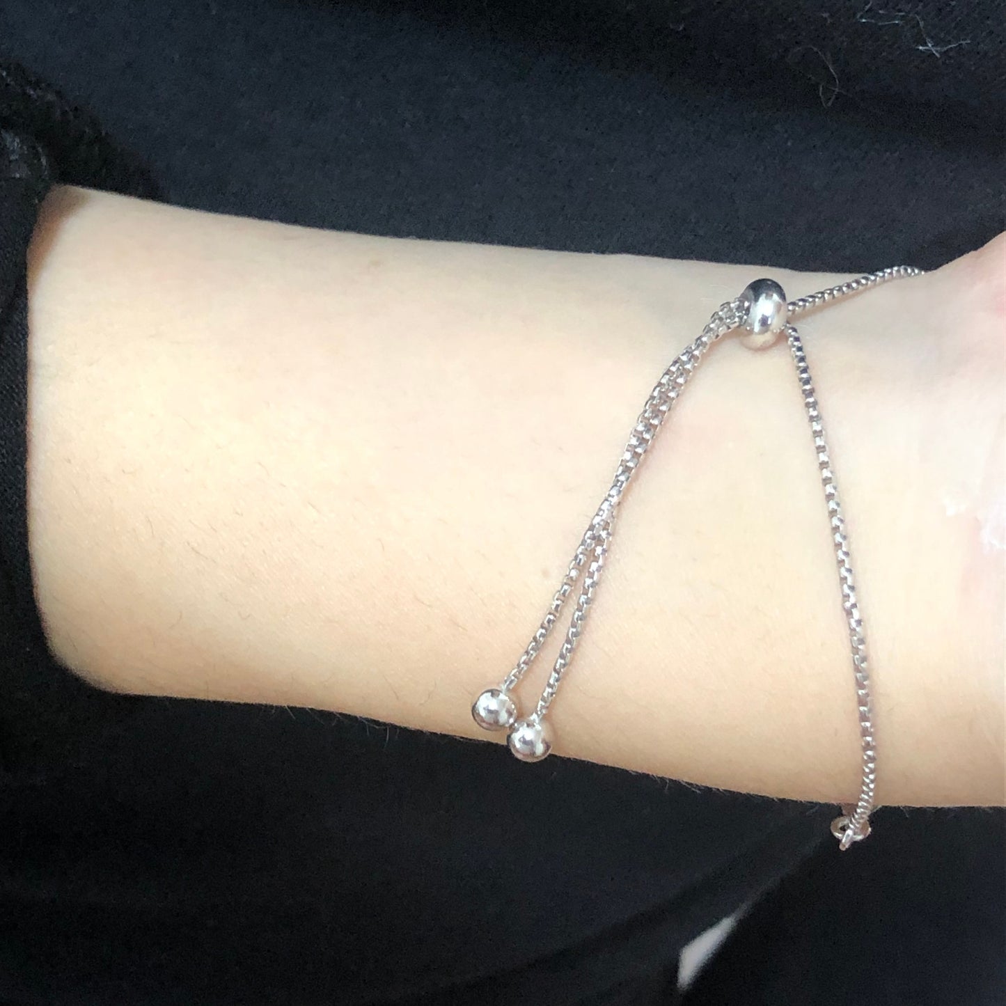 Silver Feather Chain Bracelet