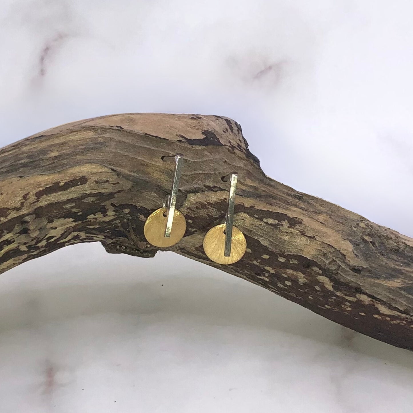 Silver and Gold Filled Disc Earrings