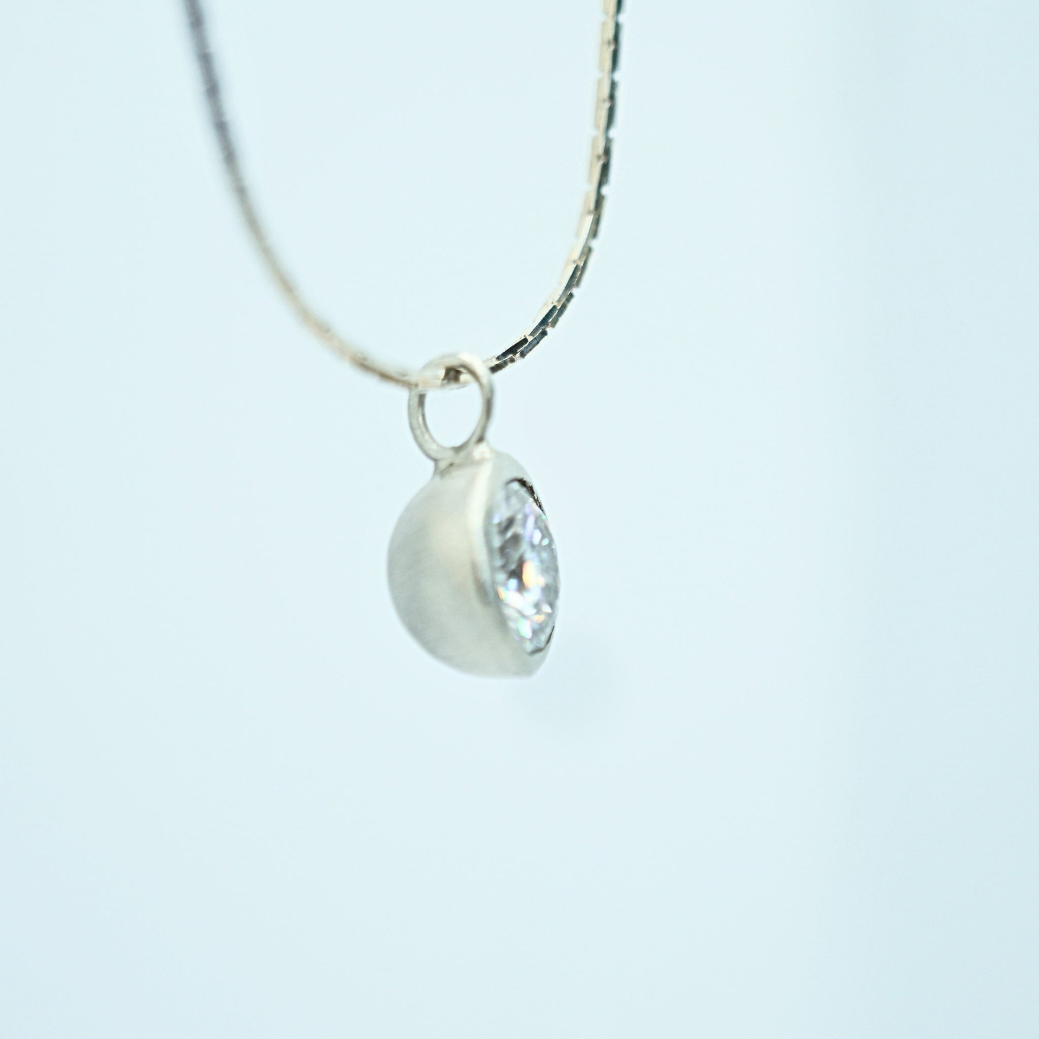 Silver Moissanite Necklace