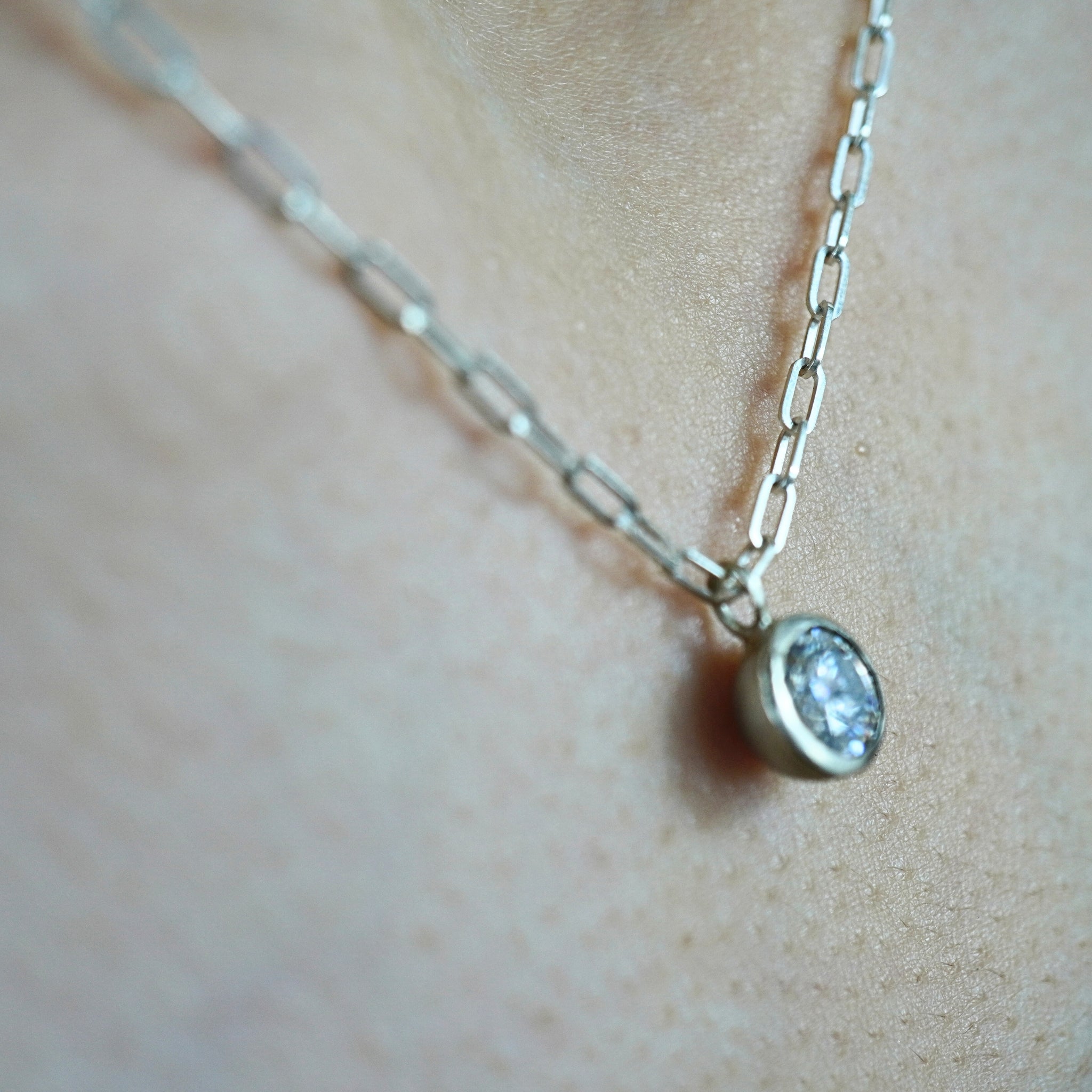 Silver Moissanite Necklace