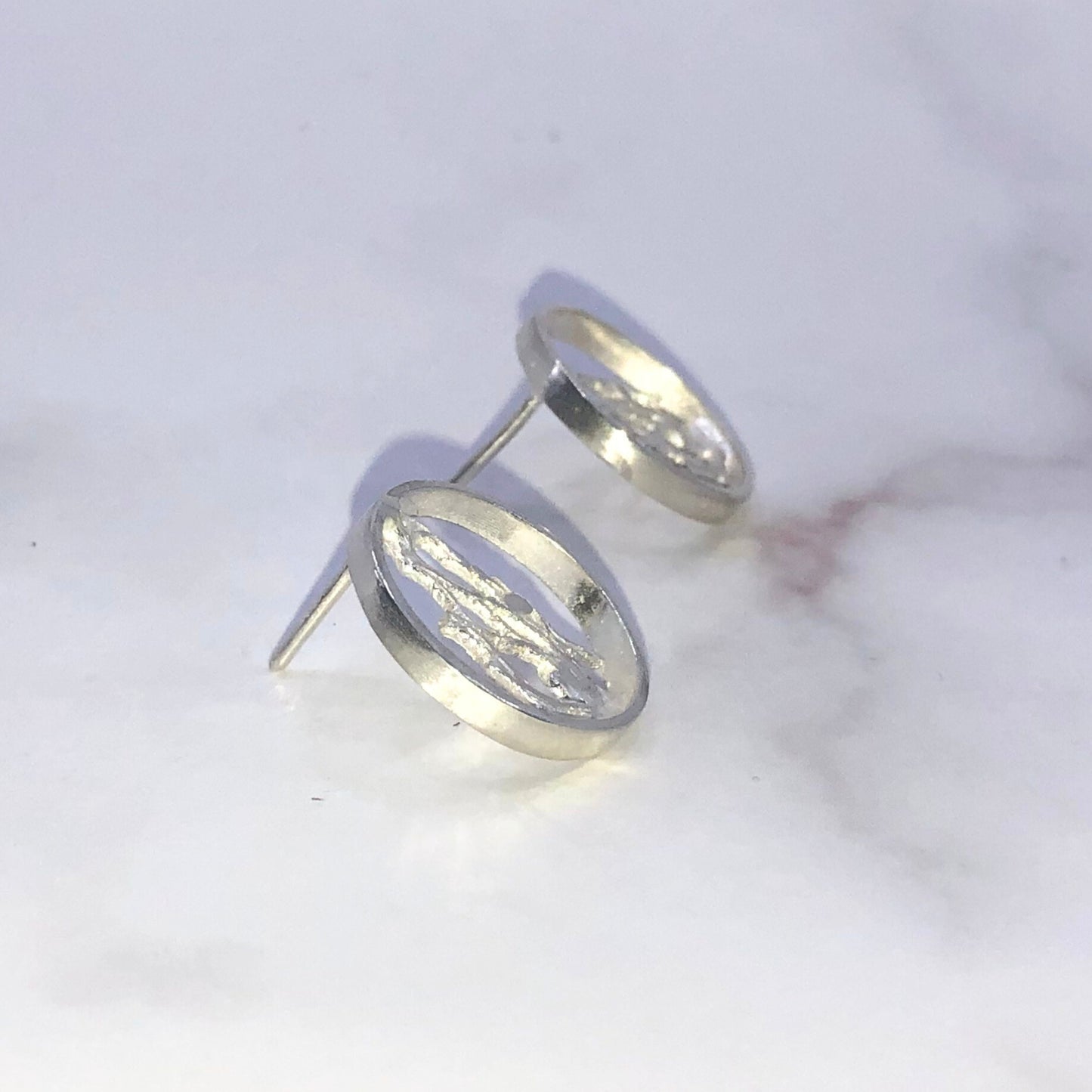 Sterling Silver Cactus Bone Earrings