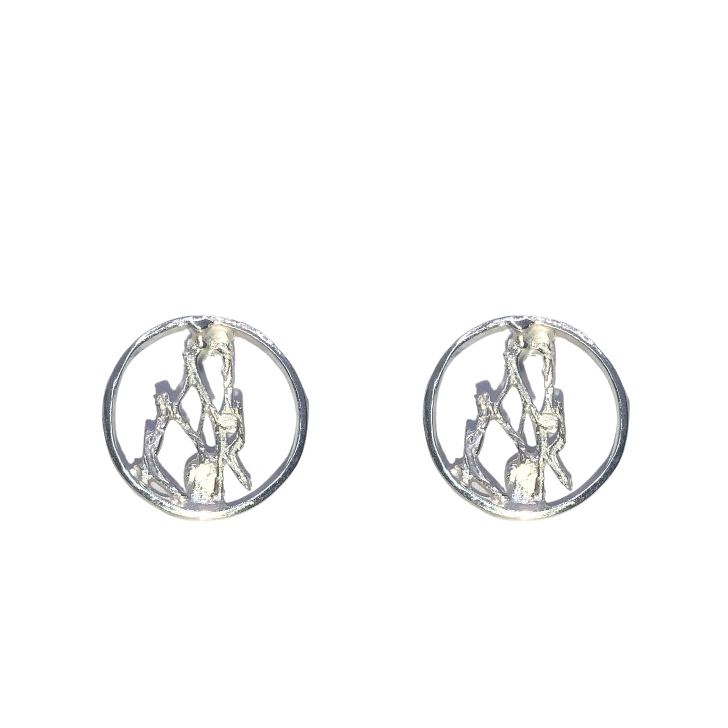 Sterling Silver Cactus Bone Earrings