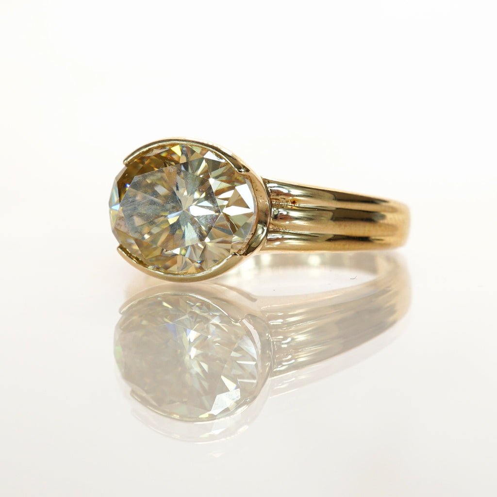 10ky gold Moissanite ring - Recio Design