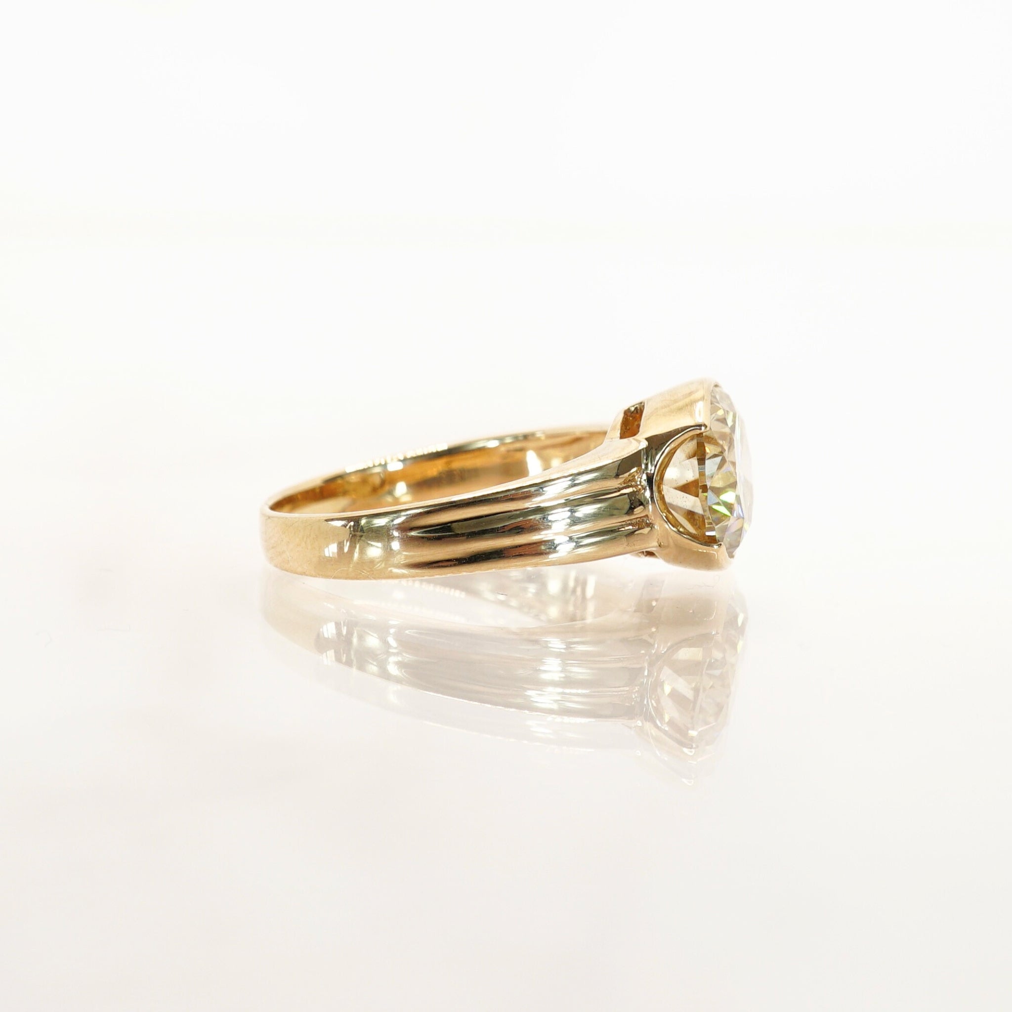 10ky gold Moissanite ring - Recio Design