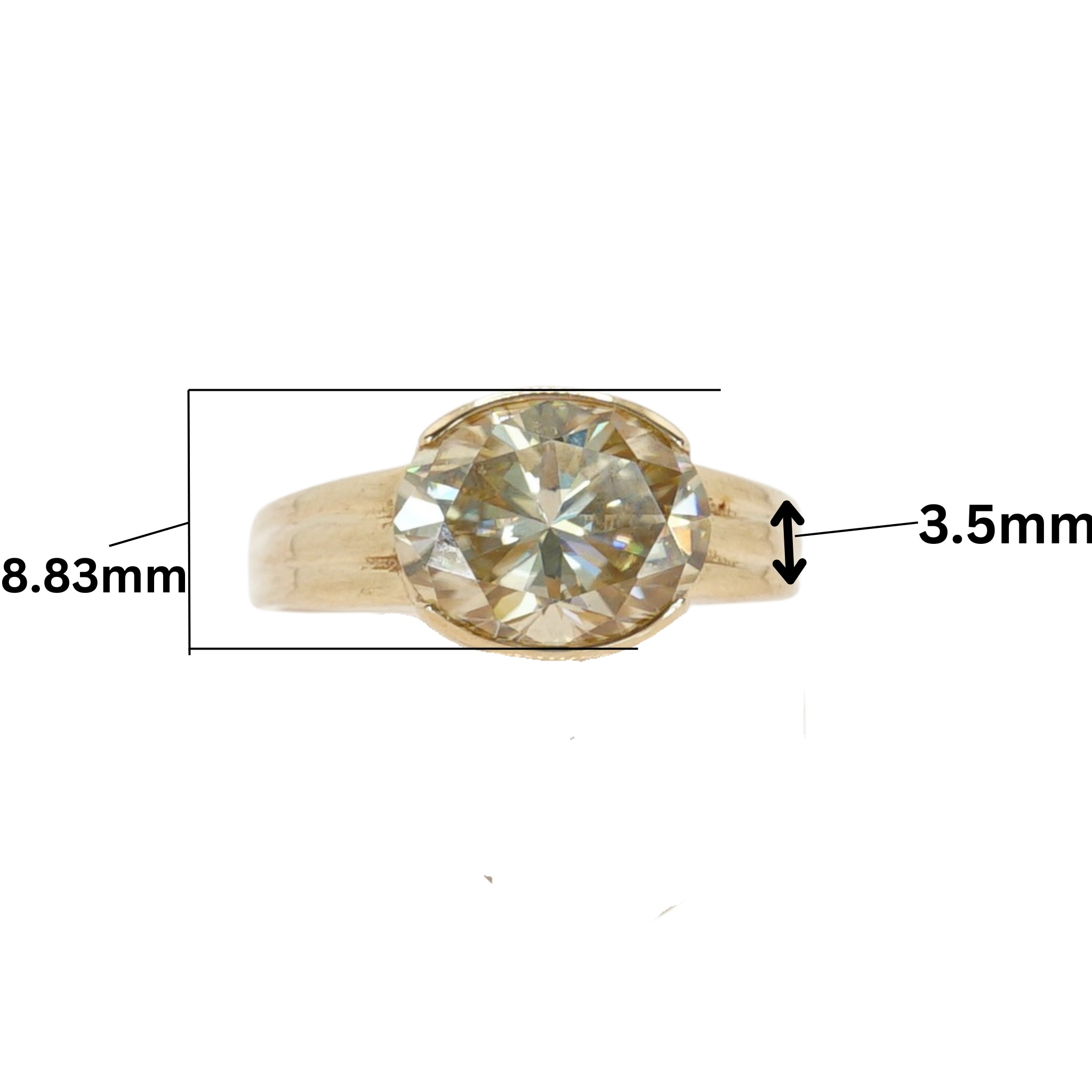 10ky gold Moissanite ring - Recio Design
