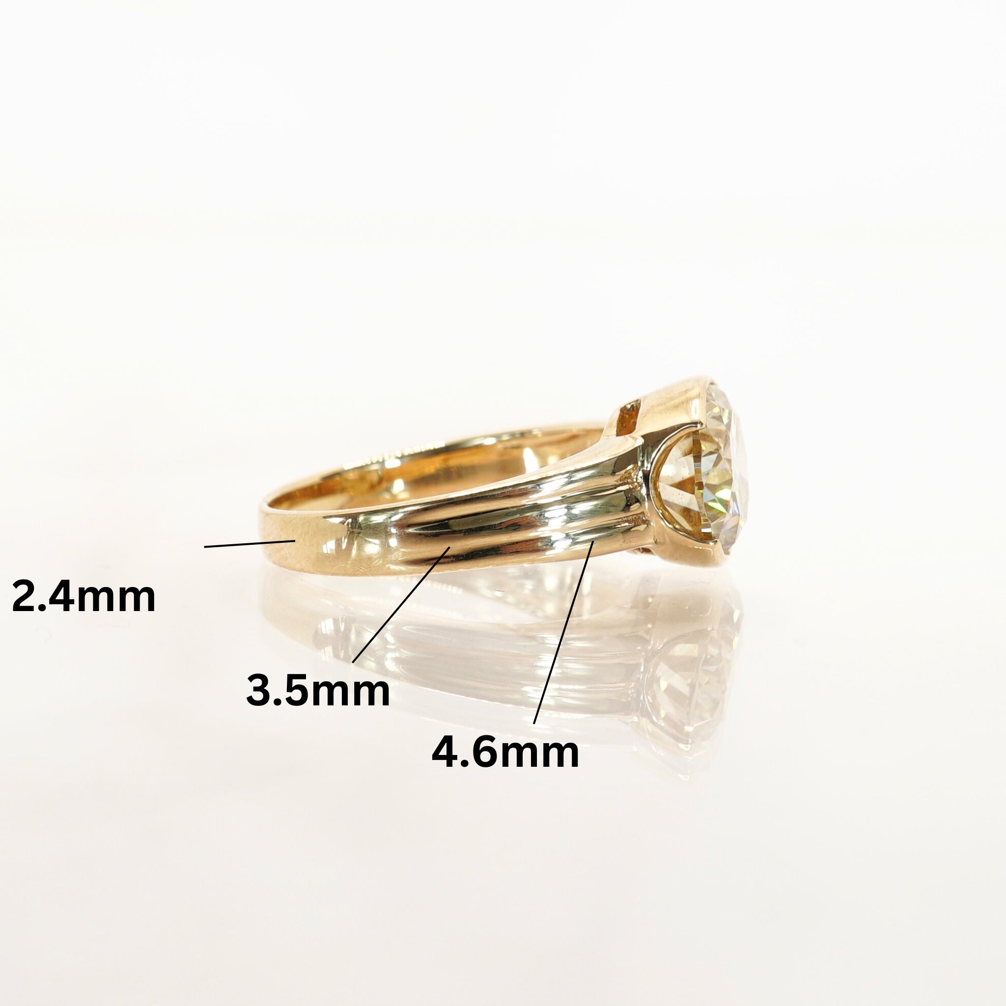 10ky gold Moissanite ring - Recio Design