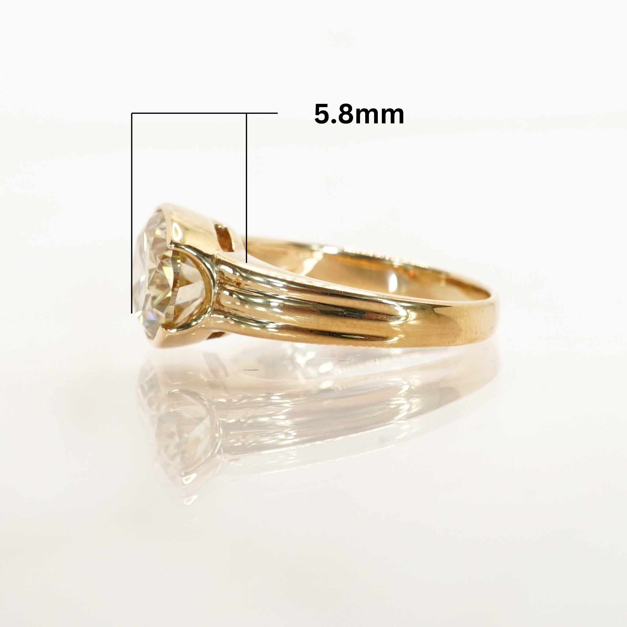 10ky gold Moissanite ring - Recio Design