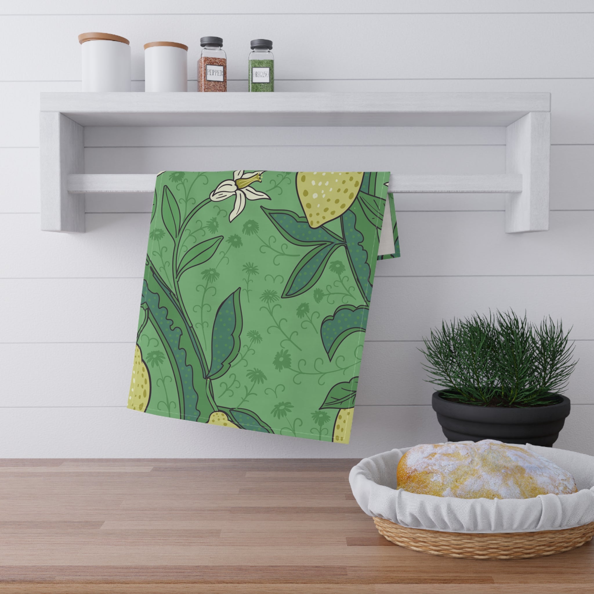 Lemon Green Kitchen Towel