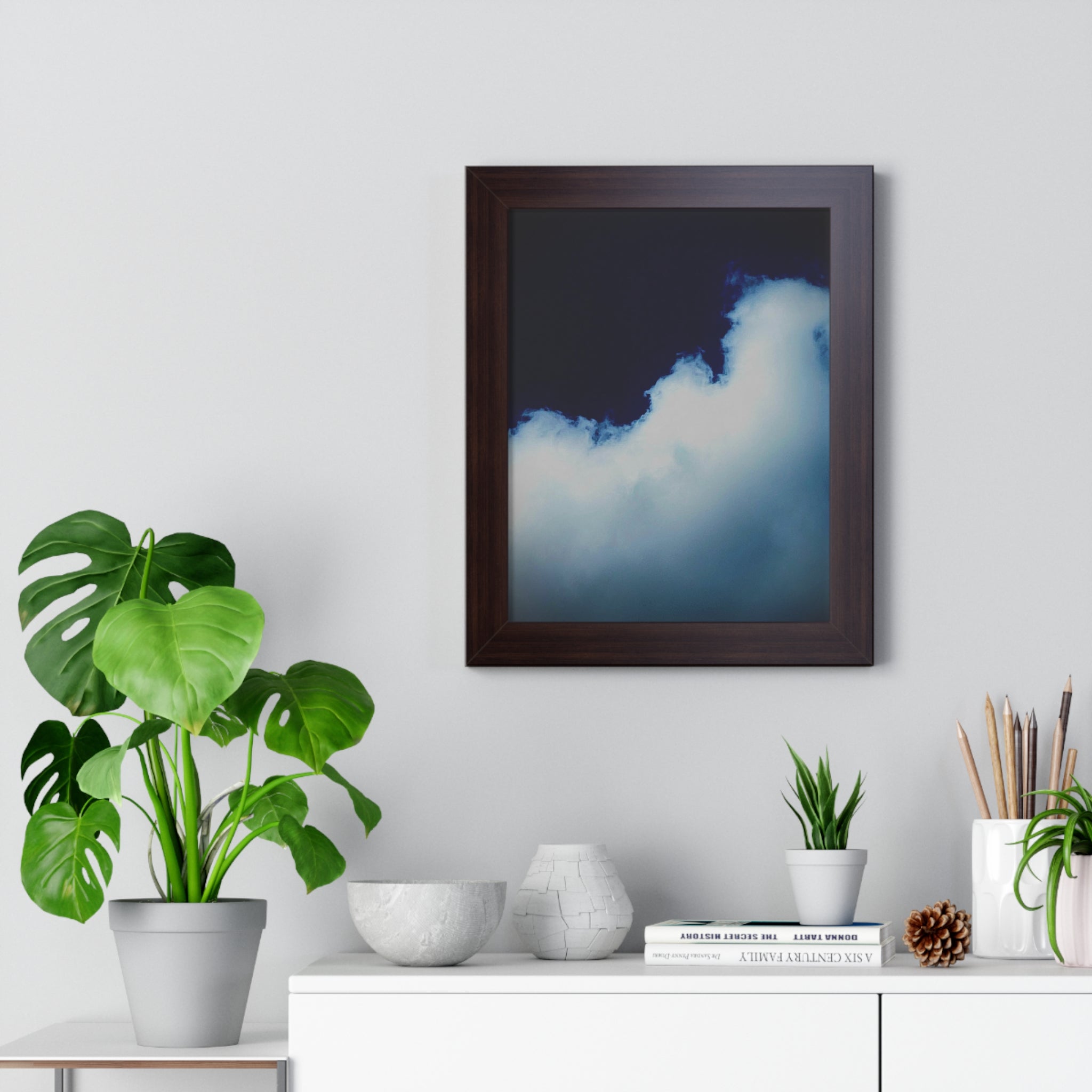 Framed 11" x 14" Vertical Poster of Cloud  by Jo Bird