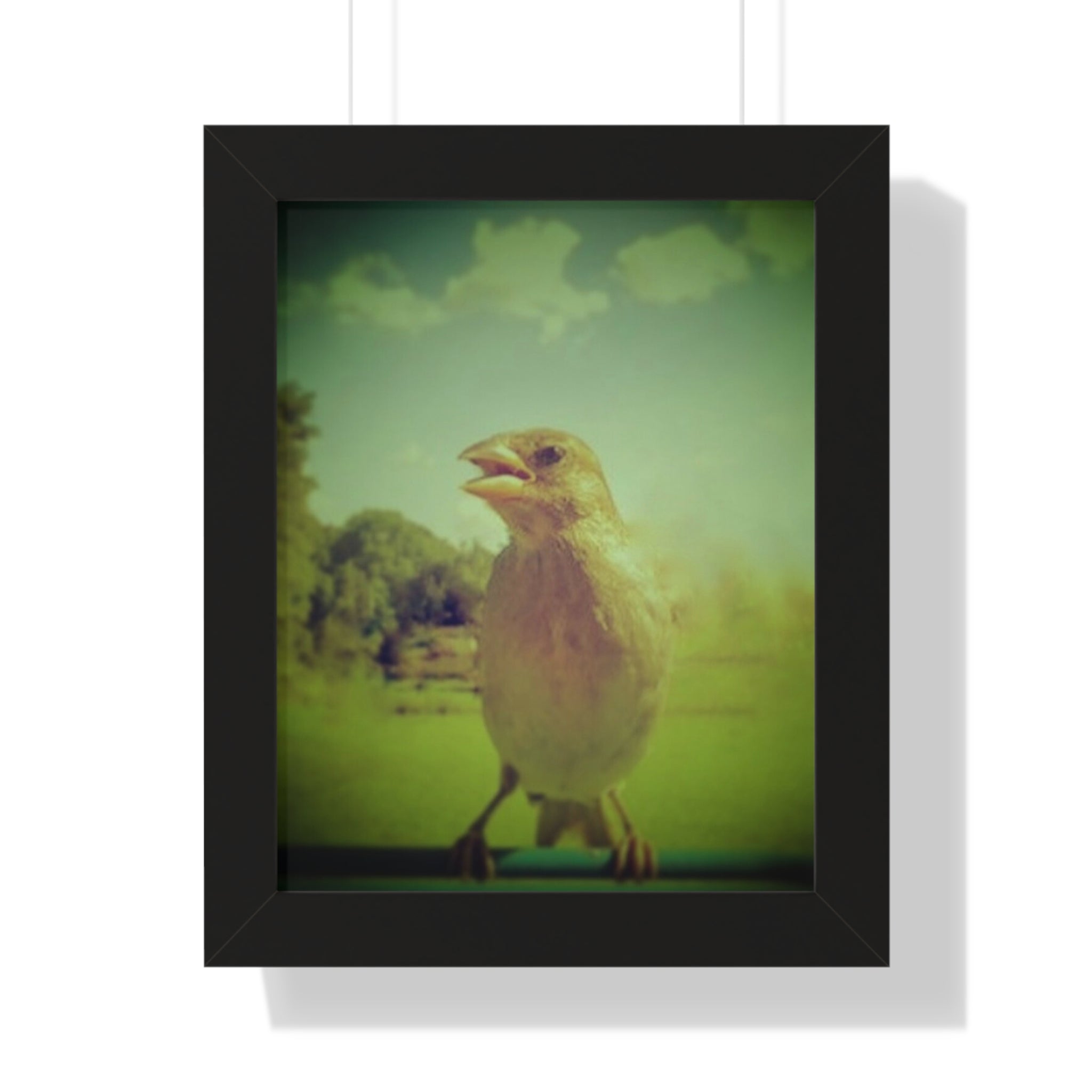 Framed 11"x 14" Vertical Poster of Bird by Jo Bird