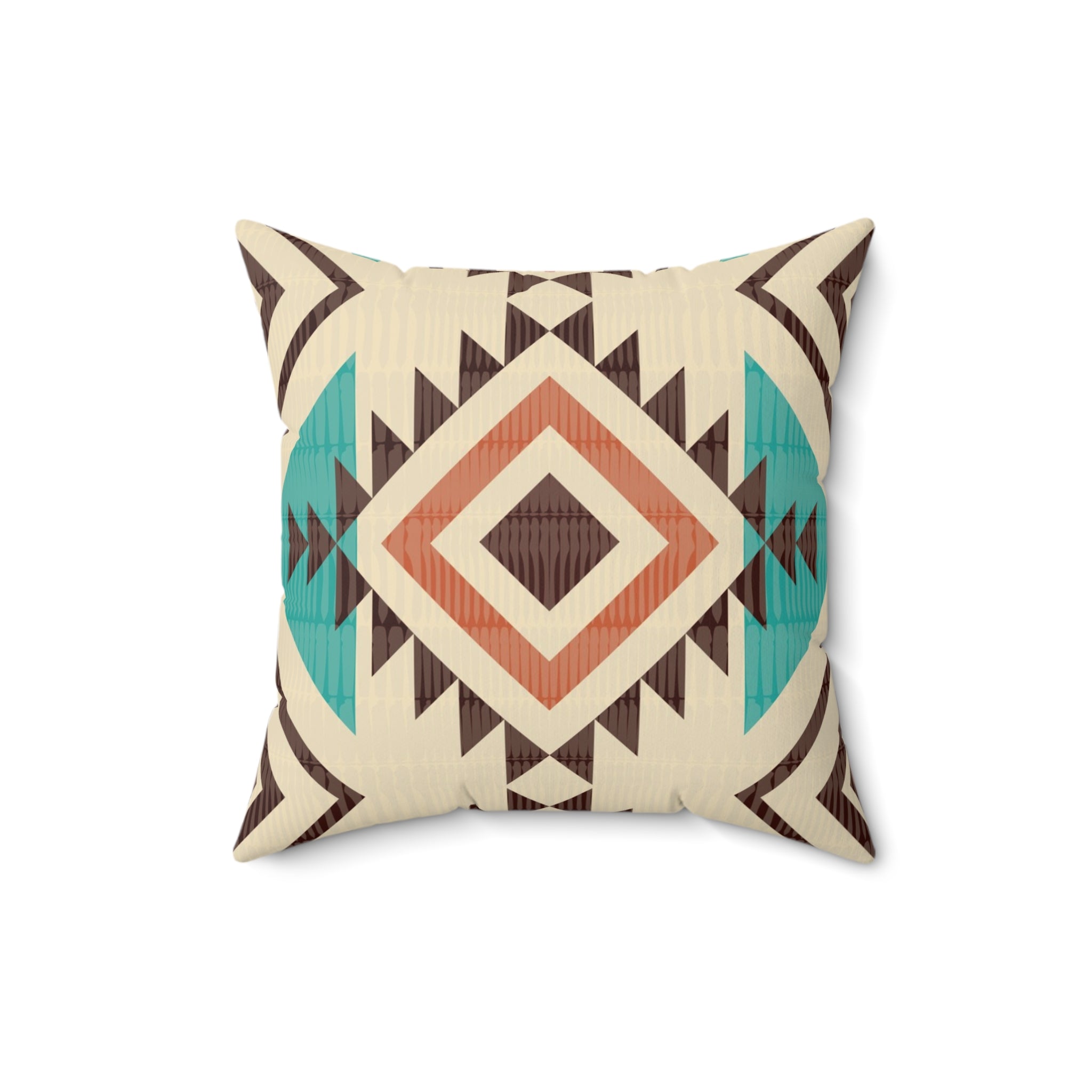 Spun Polyester Western Motif Square Pillow