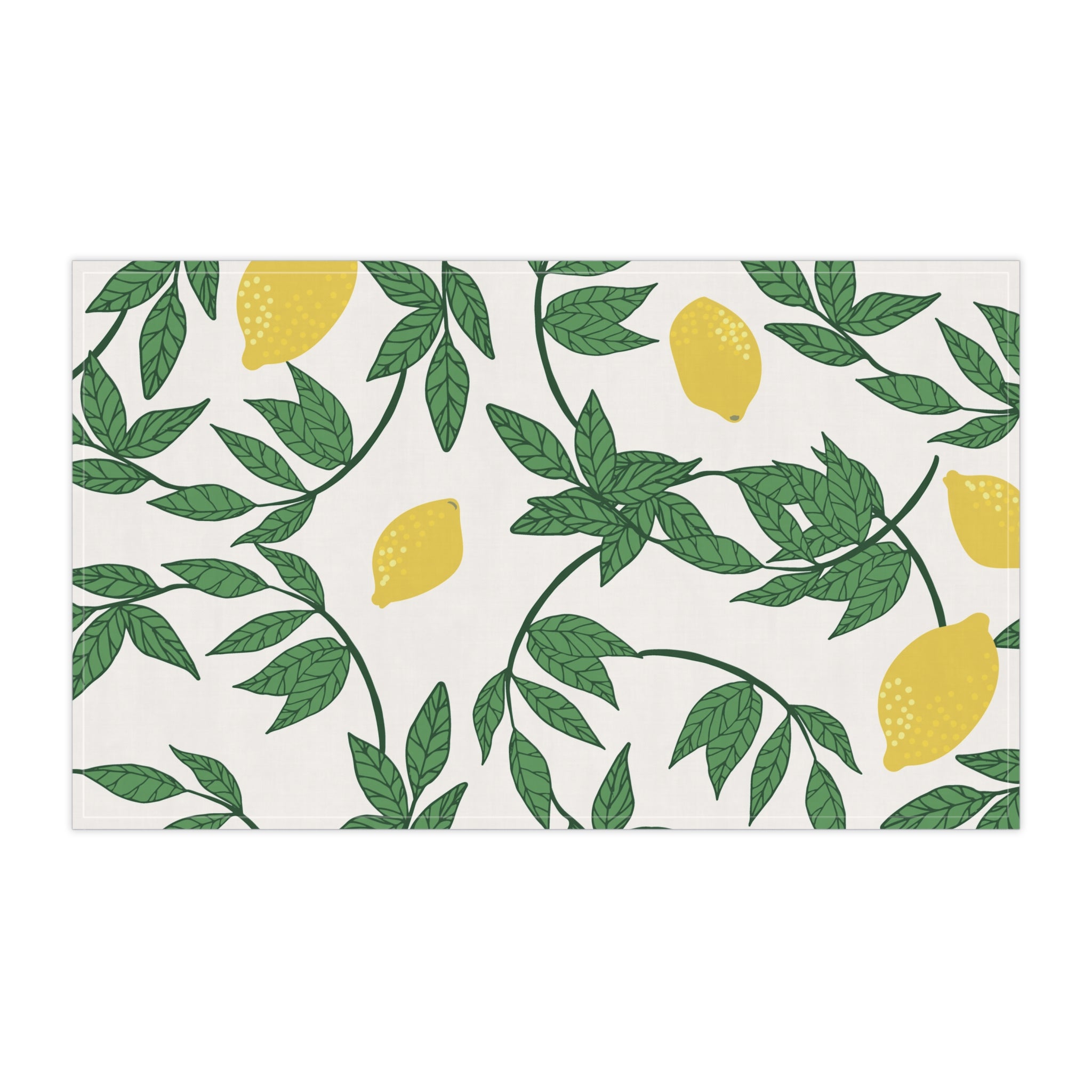 Lemon  White Kitchen Towel