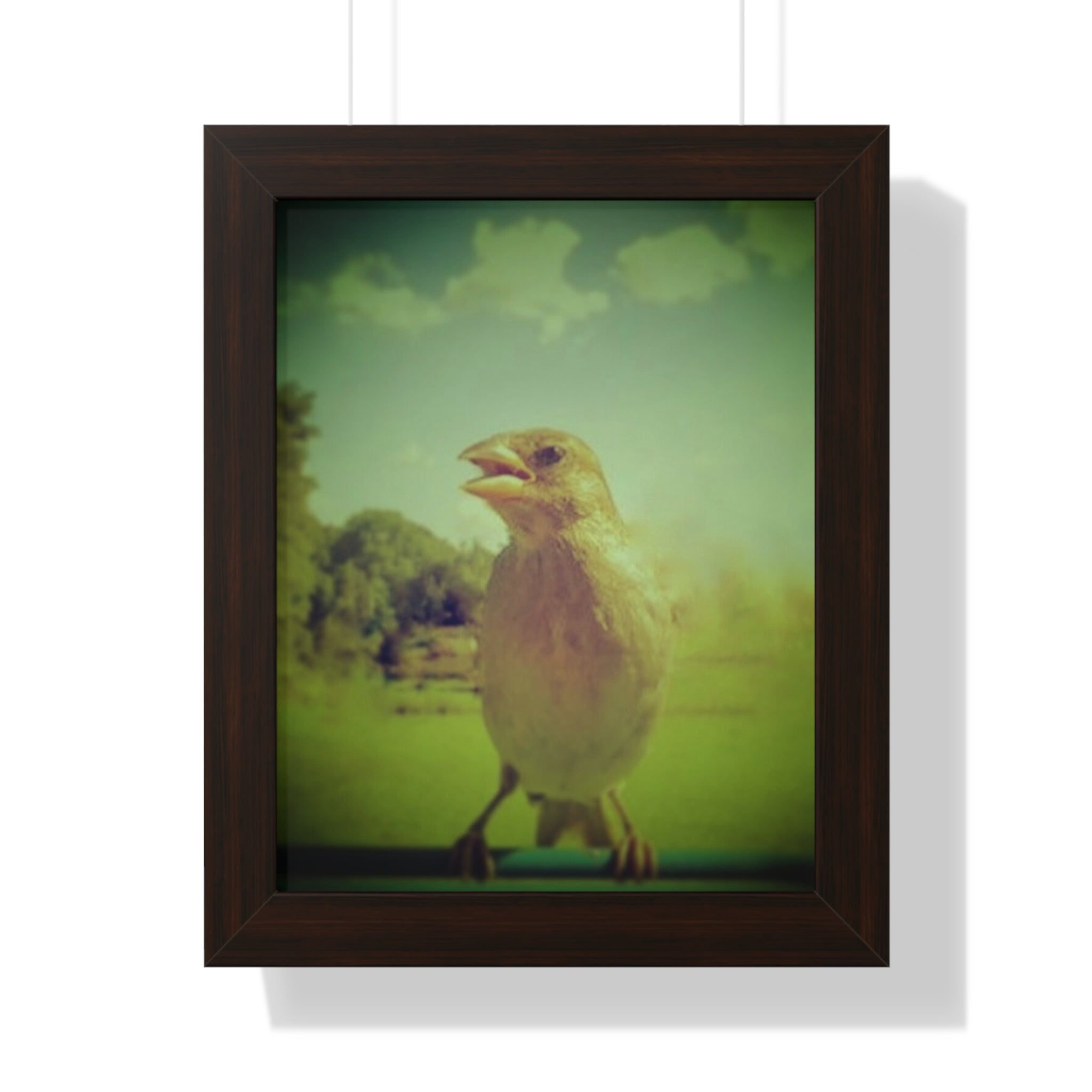 Framed 11"x 14" Vertical Poster of Bird by Jo Bird