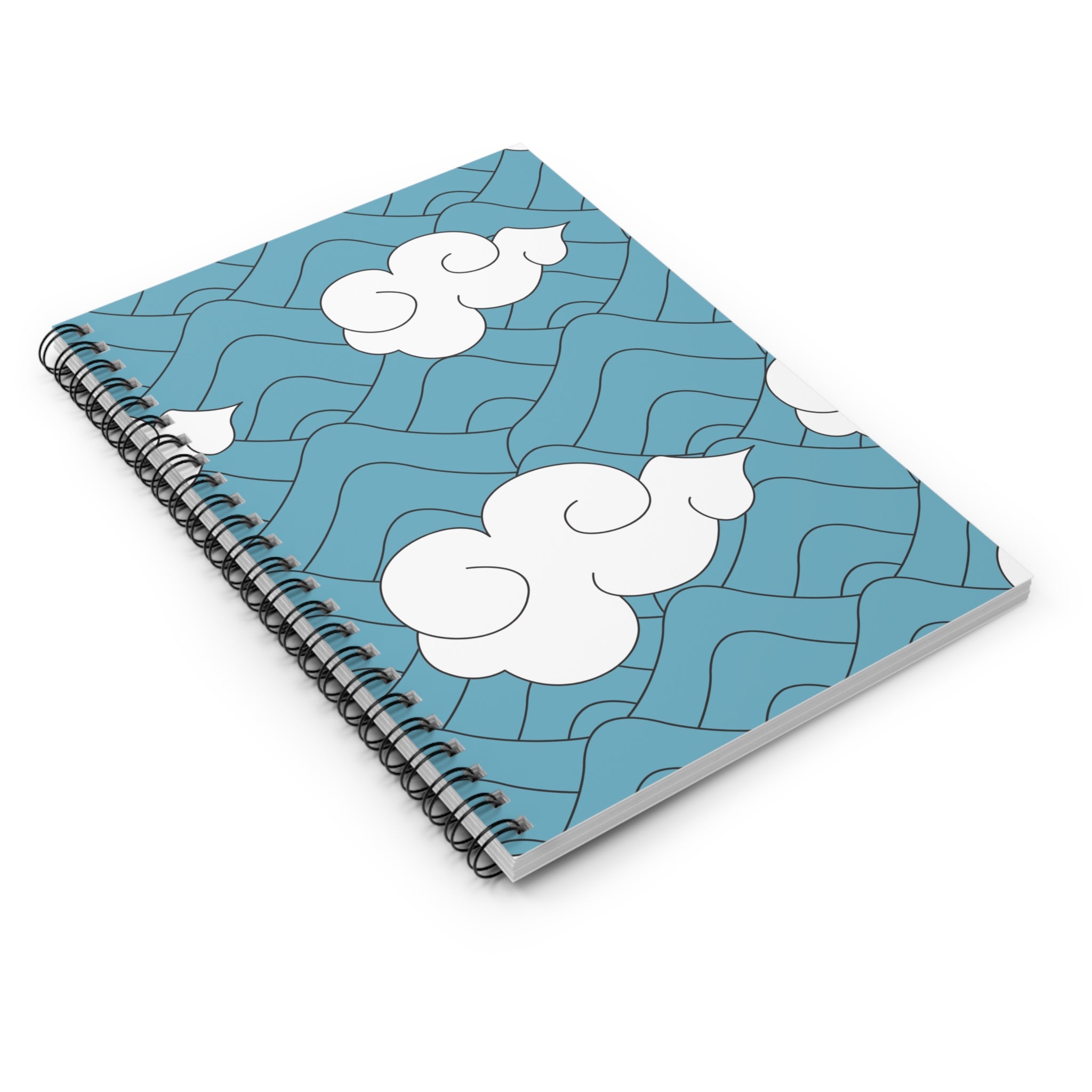 Spiral Notebook - Cloud Design Ruled Line