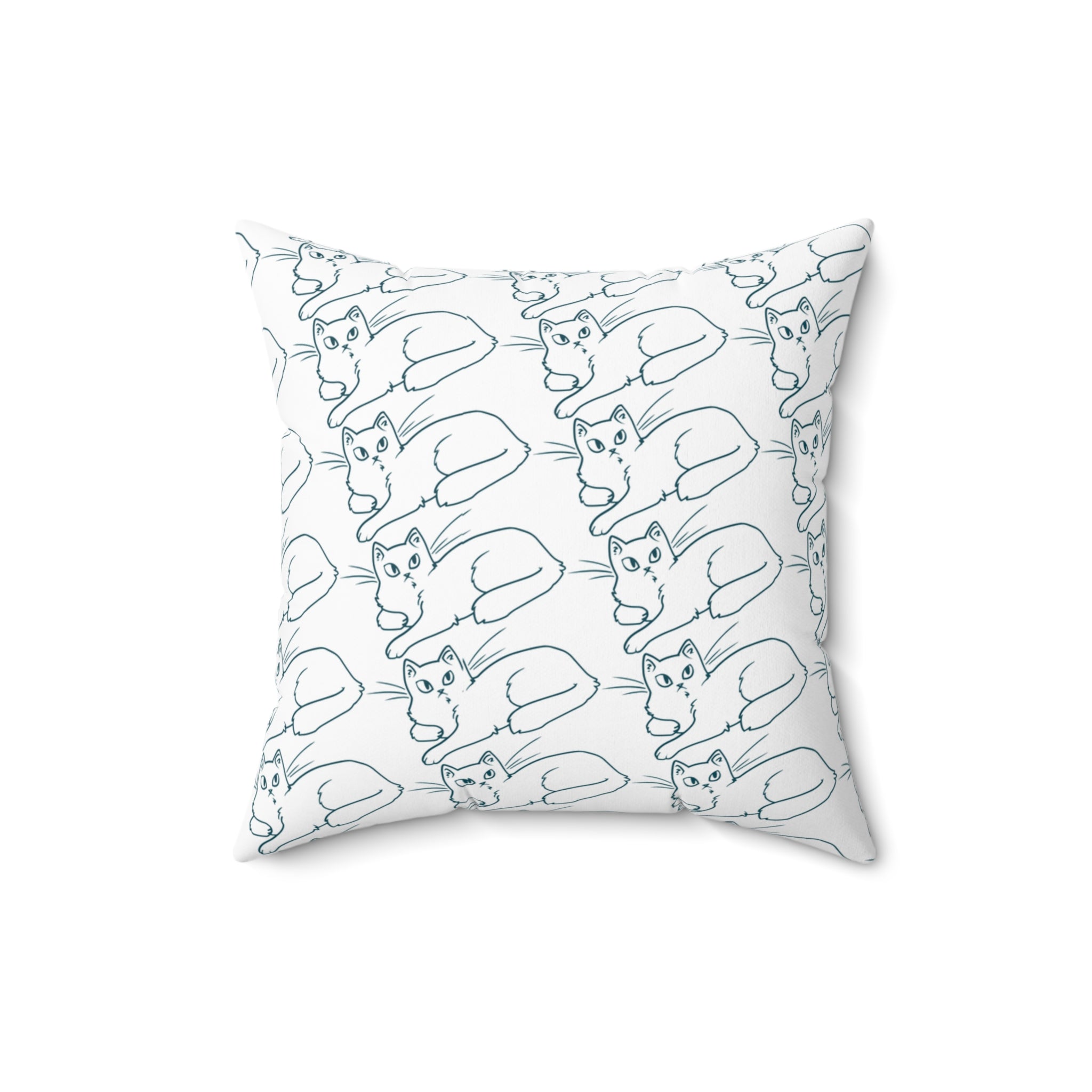 Spun Polyester Square Cat Pillow