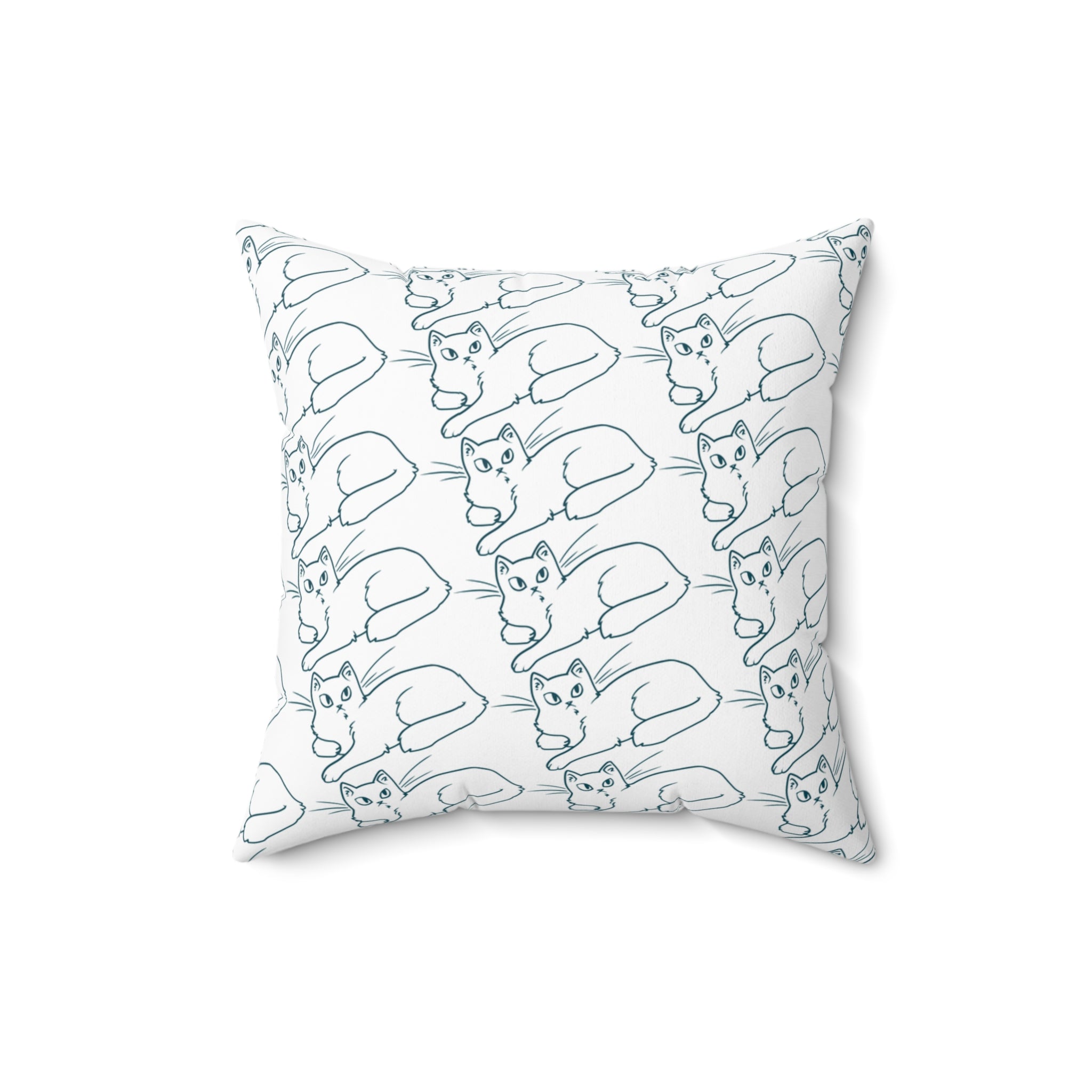 Spun Polyester Square Cat Pillow