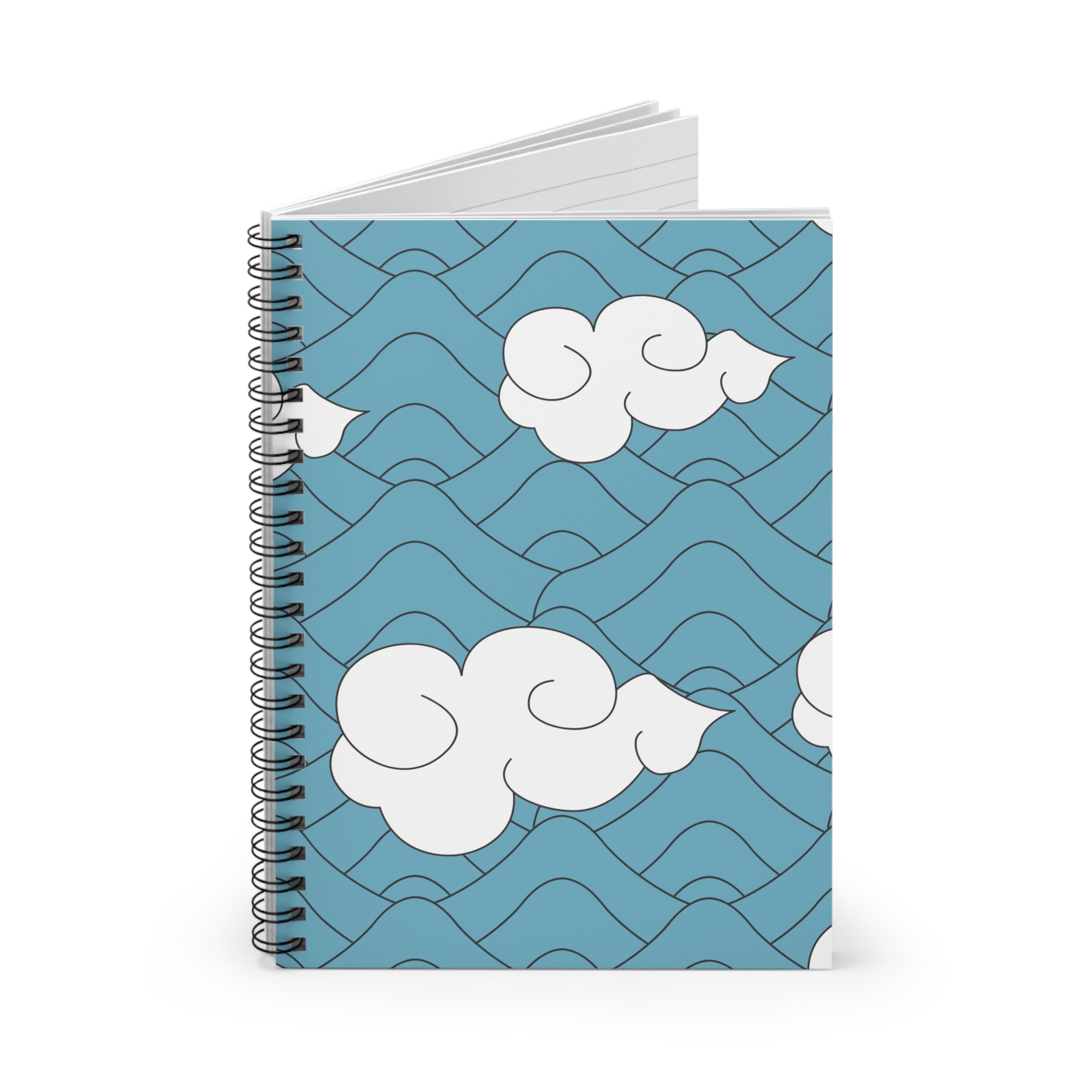 Spiral Notebook - Cloud Design Ruled Line