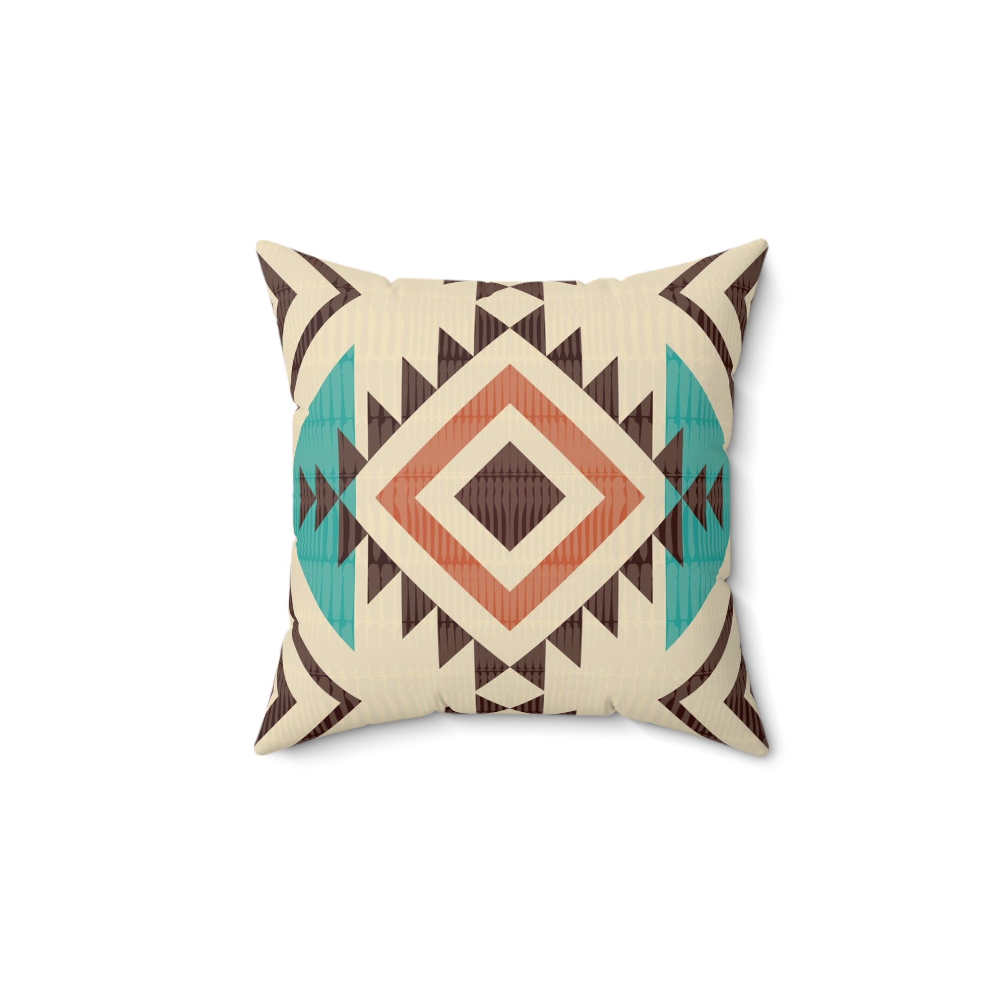 Spun Polyester Western Motif Square Pillow