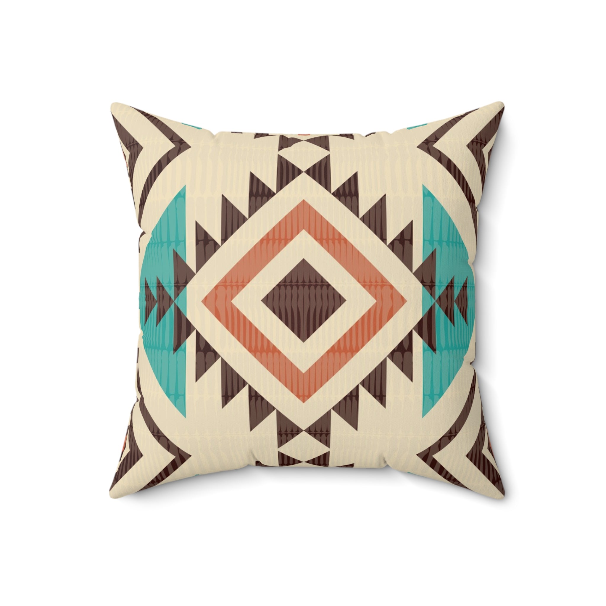 Spun Polyester Western Motif Square Pillow