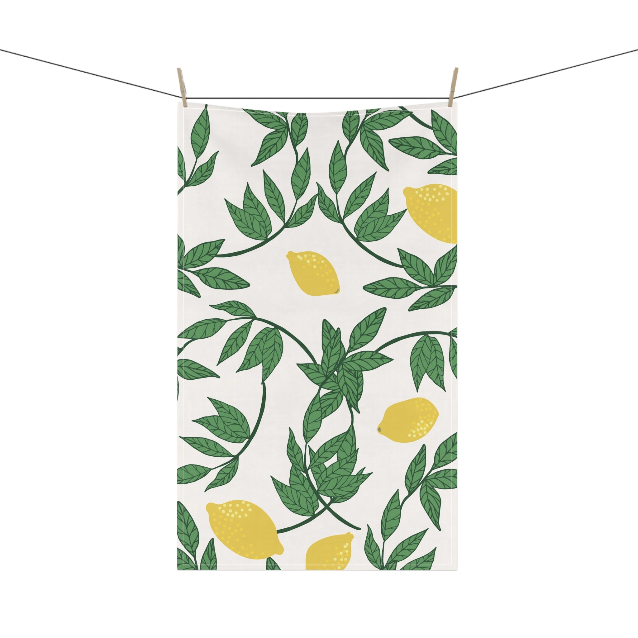 Lemon  White Kitchen Towel