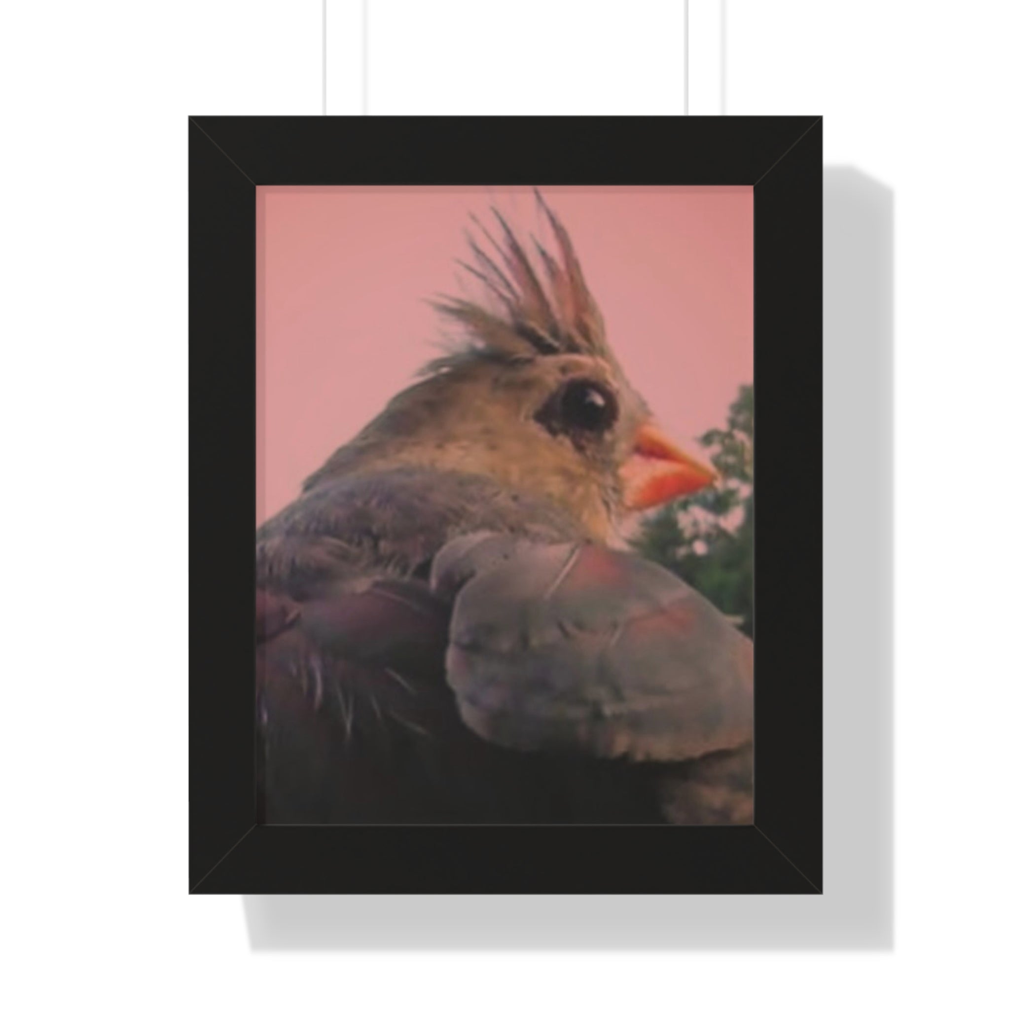 Framed Bird Vertical Poster by Jo Bird