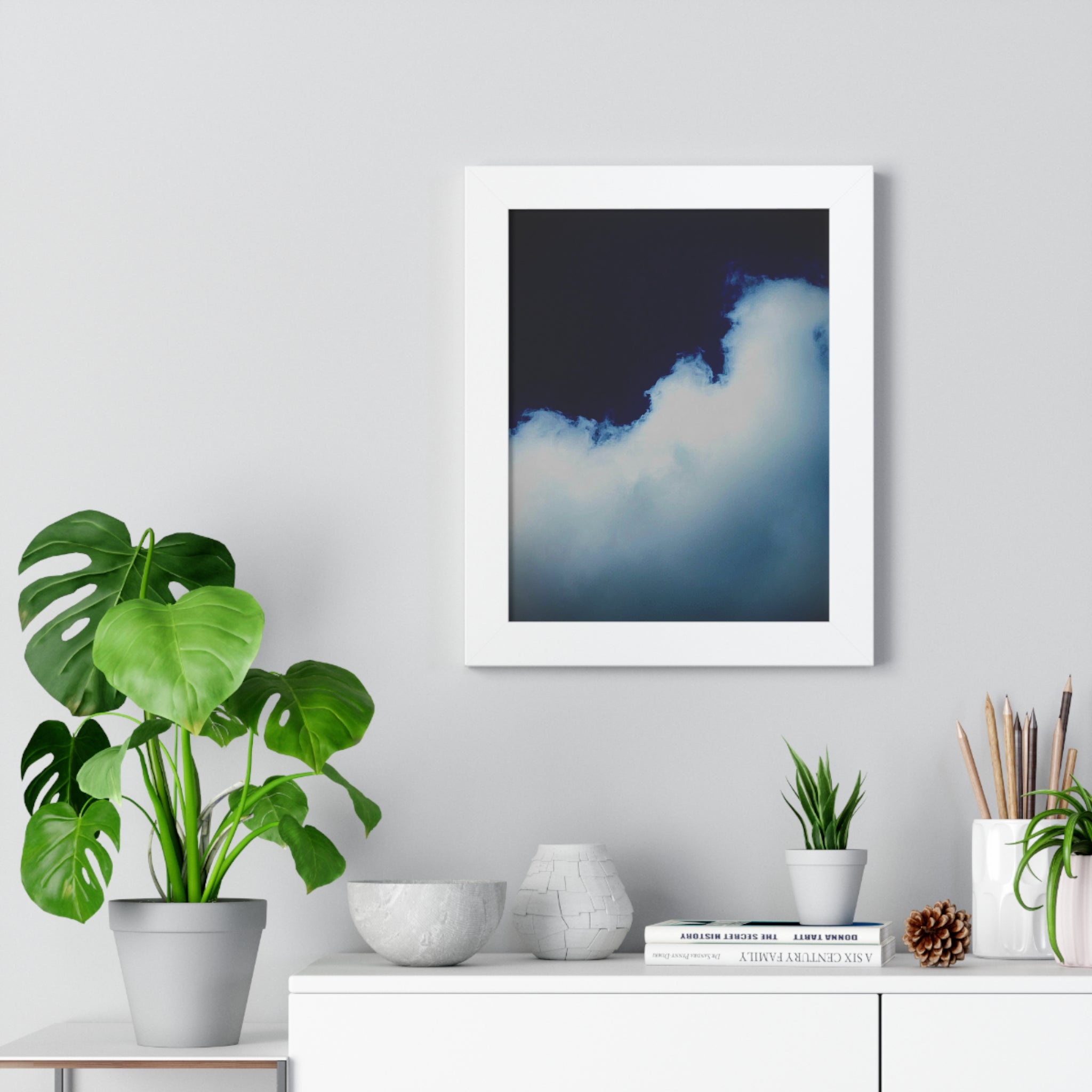 Framed 11" x 14" Vertical Poster of Cloud  by Jo Bird