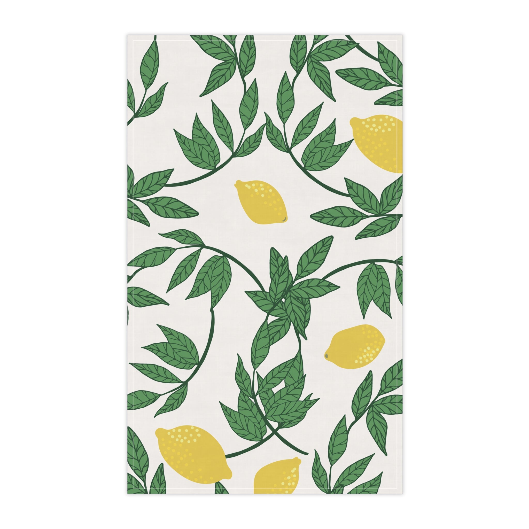 Lemon  White Kitchen Towel