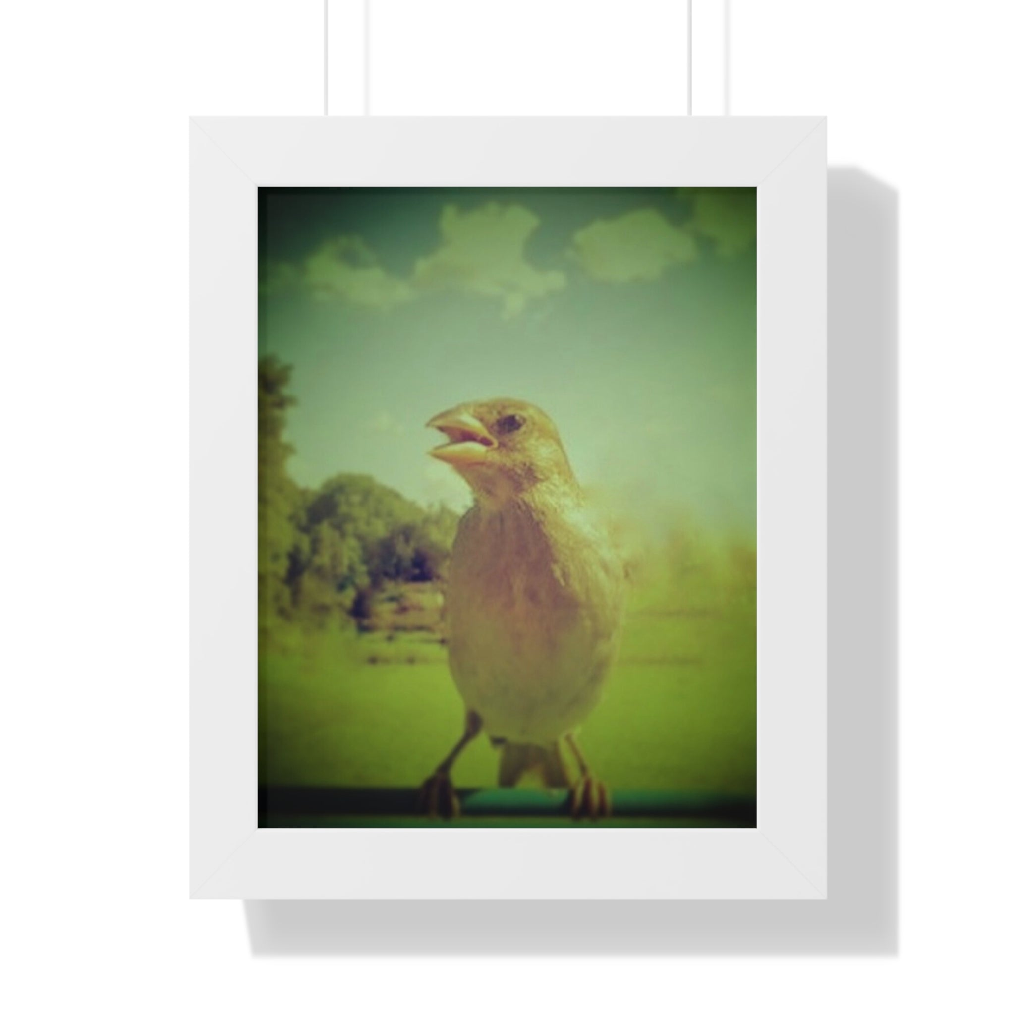 Framed 11"x 14" Vertical Poster of Bird by Jo Bird