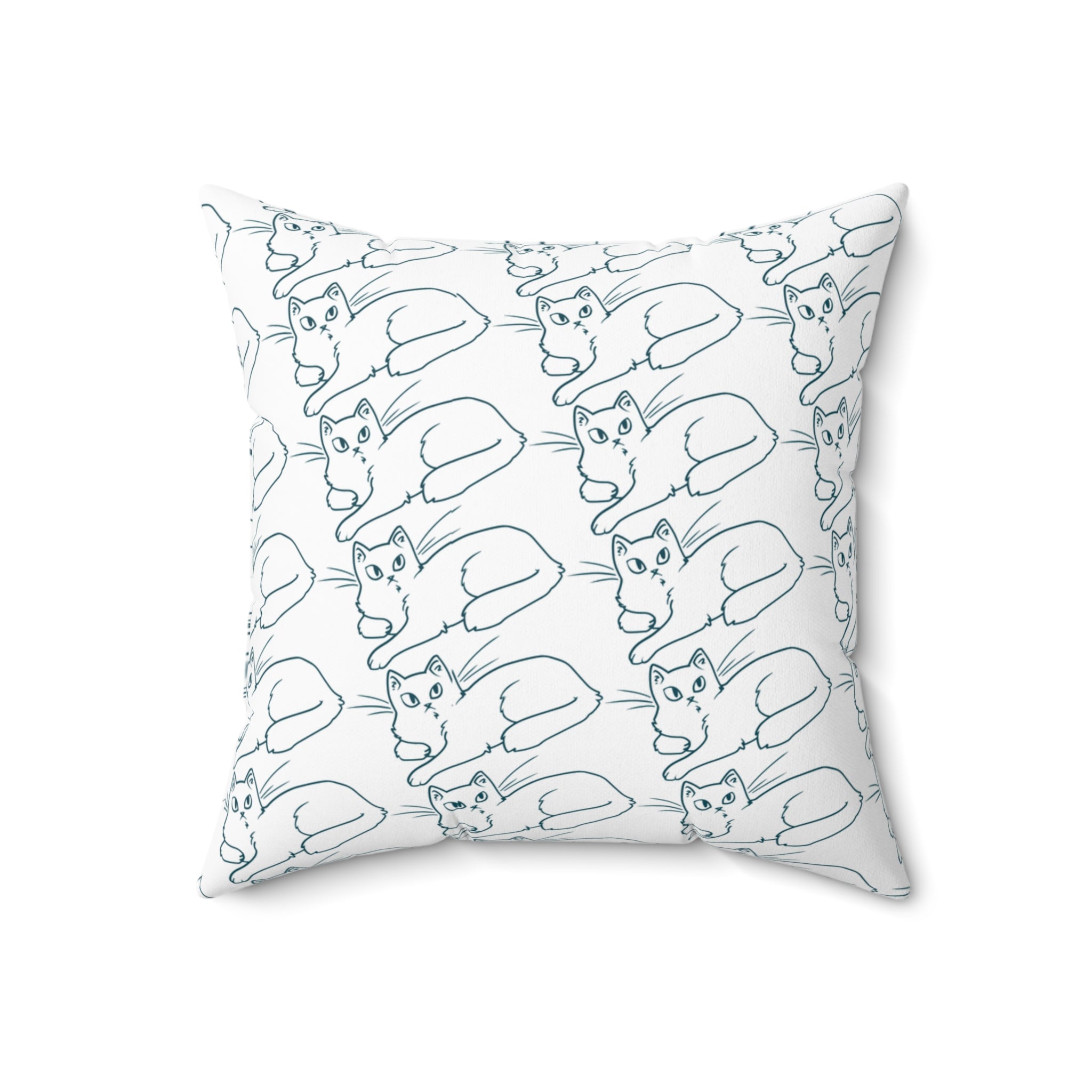 Spun Polyester Square Cat Pillow