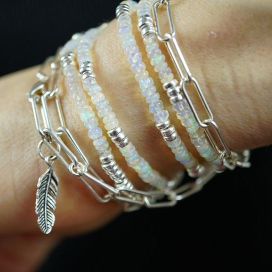 Opal Necklace with Chunky Pendant