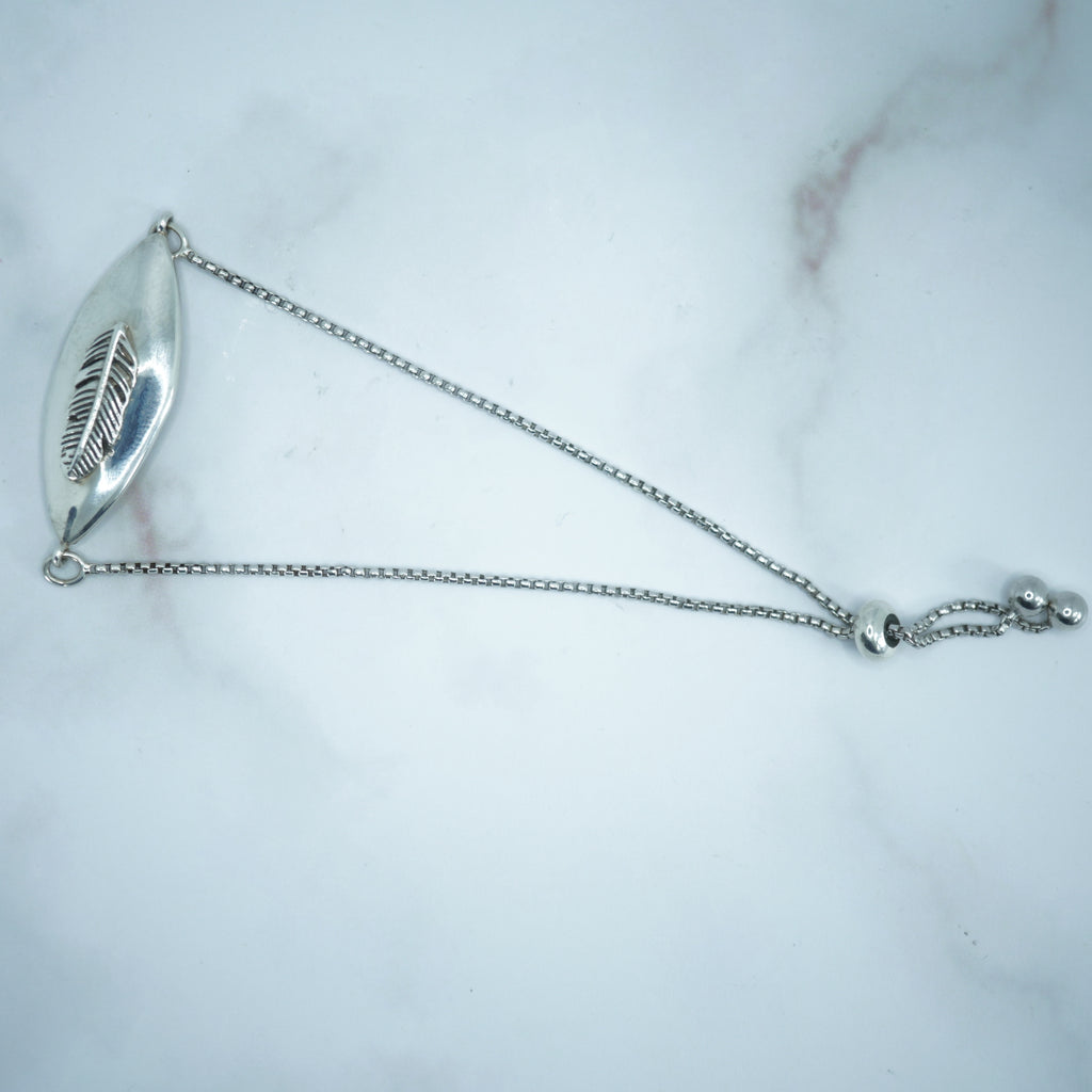 Personalized Adjustable Silver Bracelet