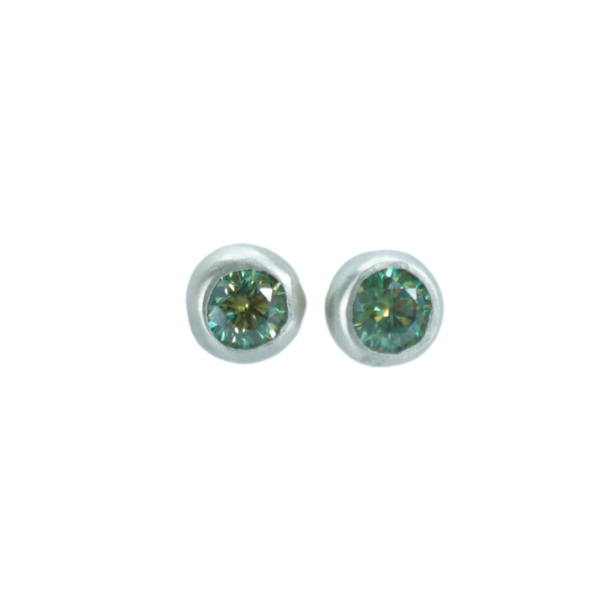 Green Moissanite Studs