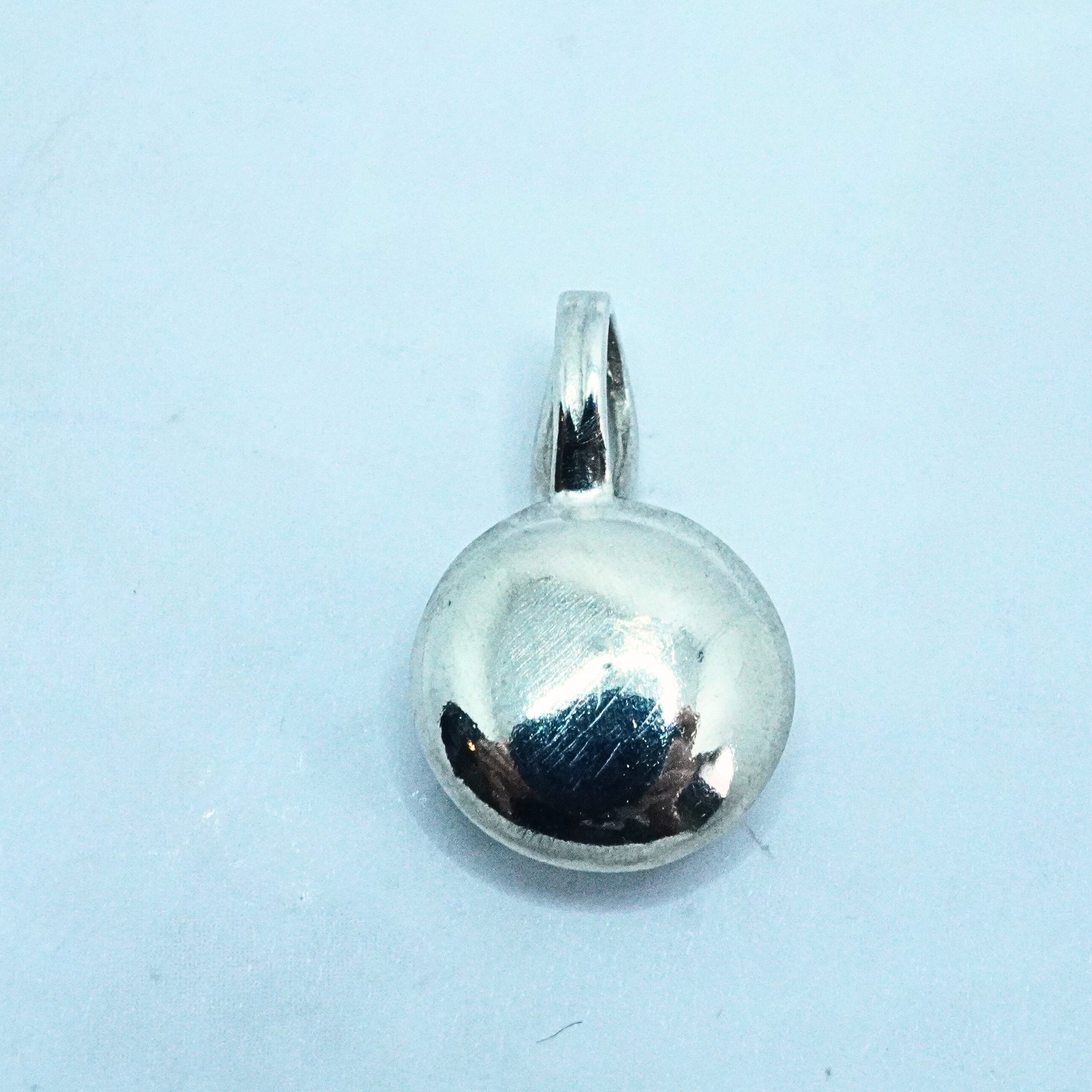Sterling Silver Blue Moissanite Pendant