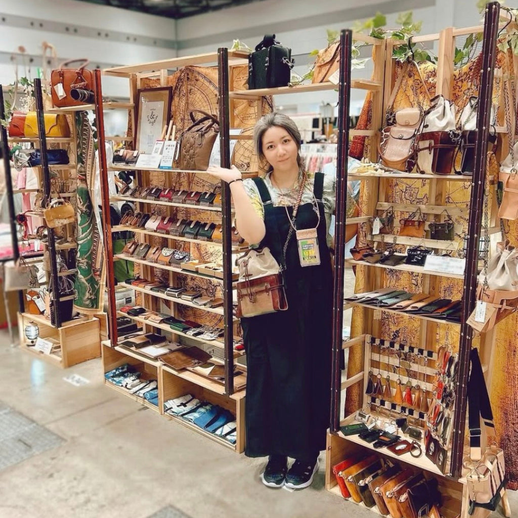 Japanese female leather craftperson
