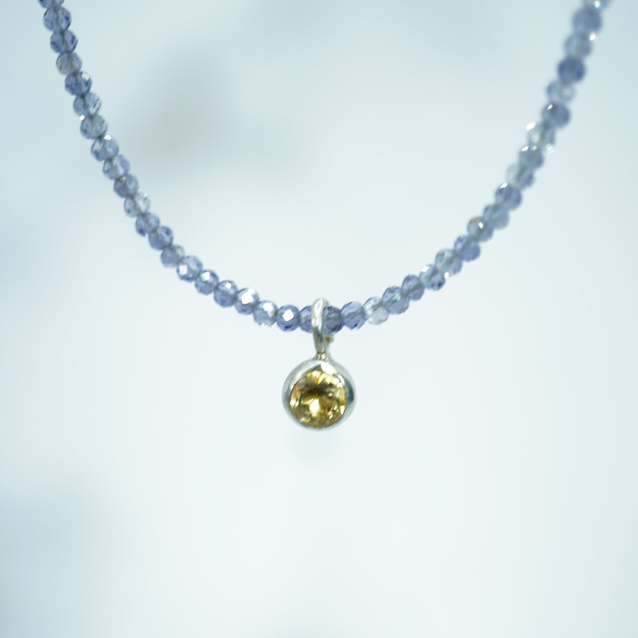 November Citrine and Iolite Necklace