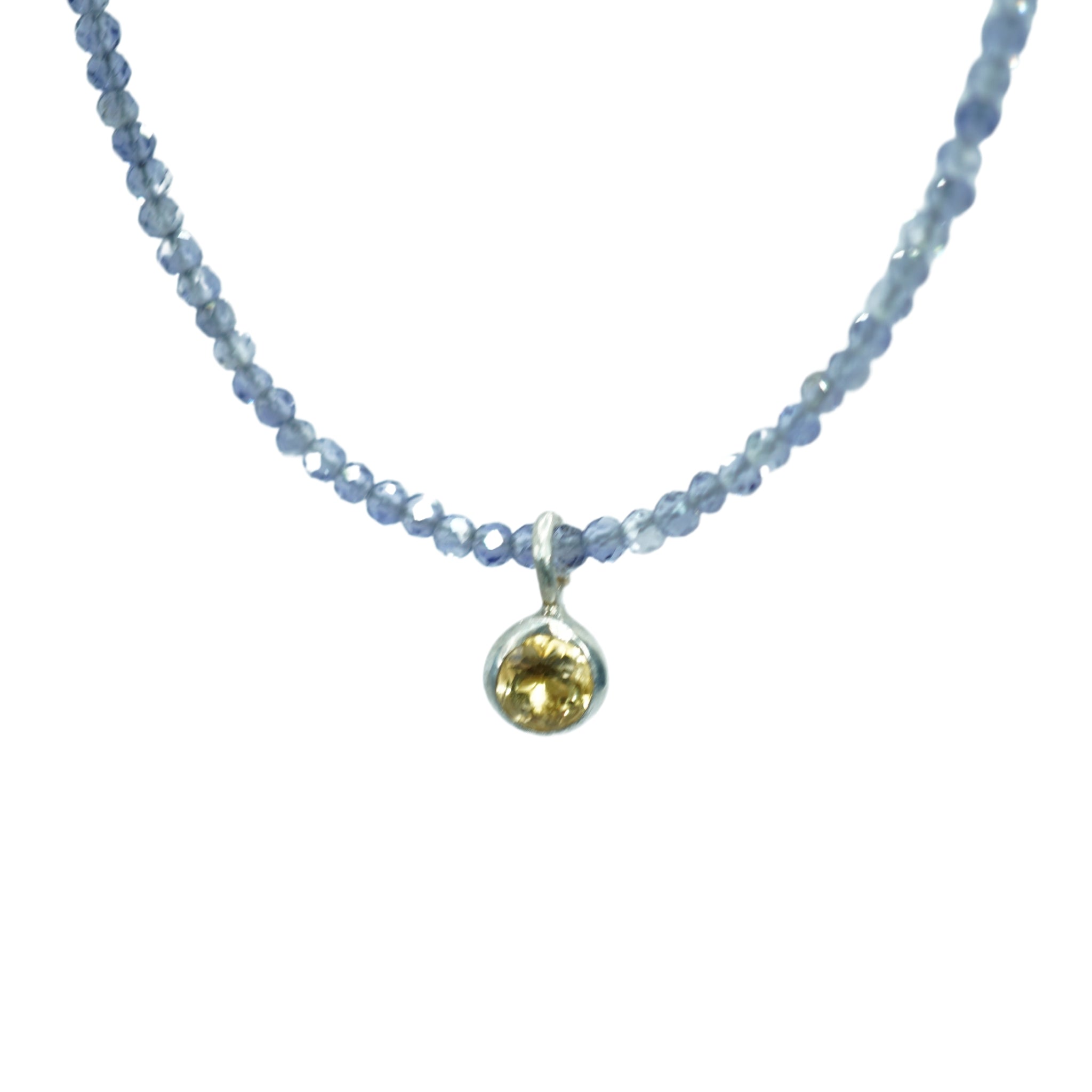 November Citrine and Iolite Necklace