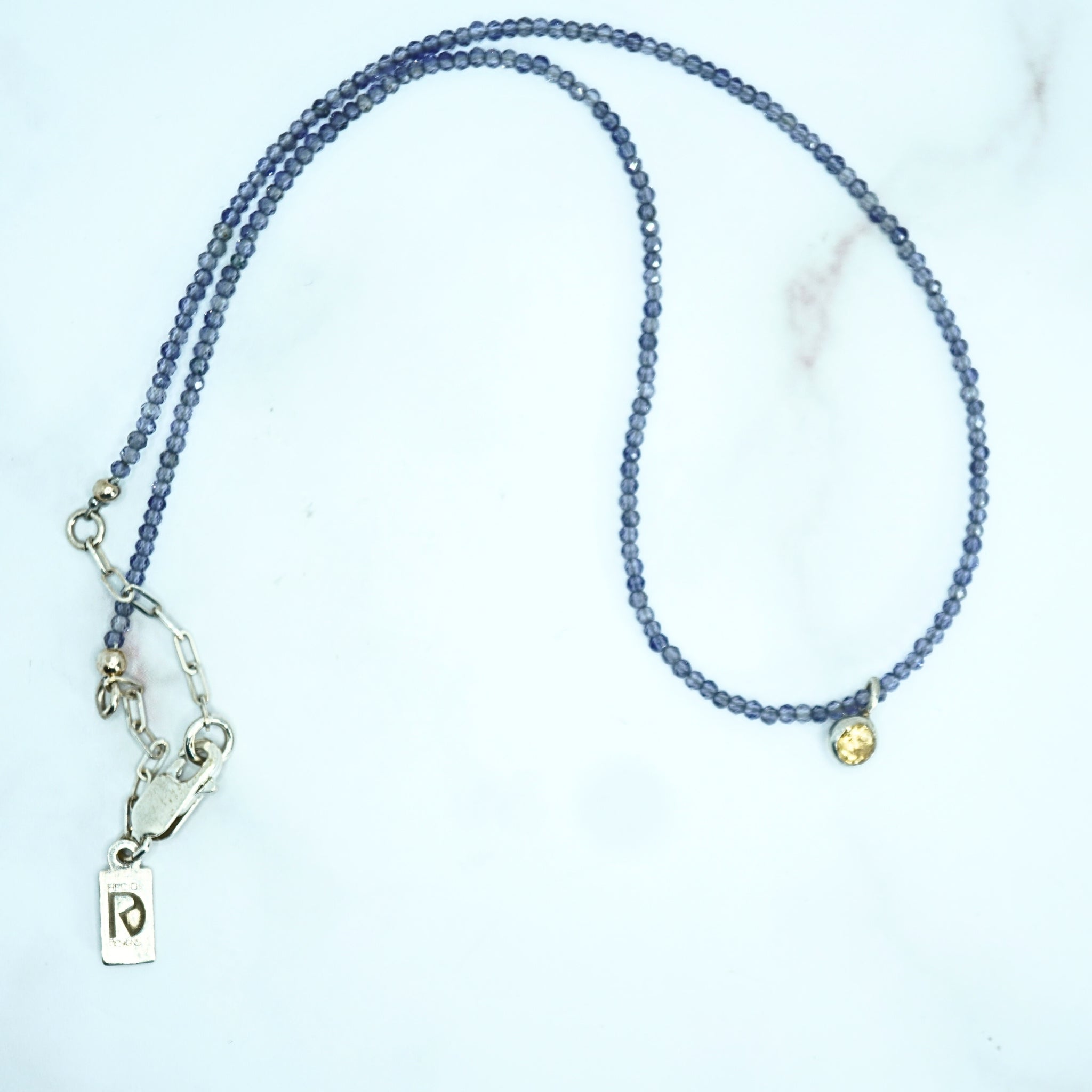 November Citrine and Iolite Necklace