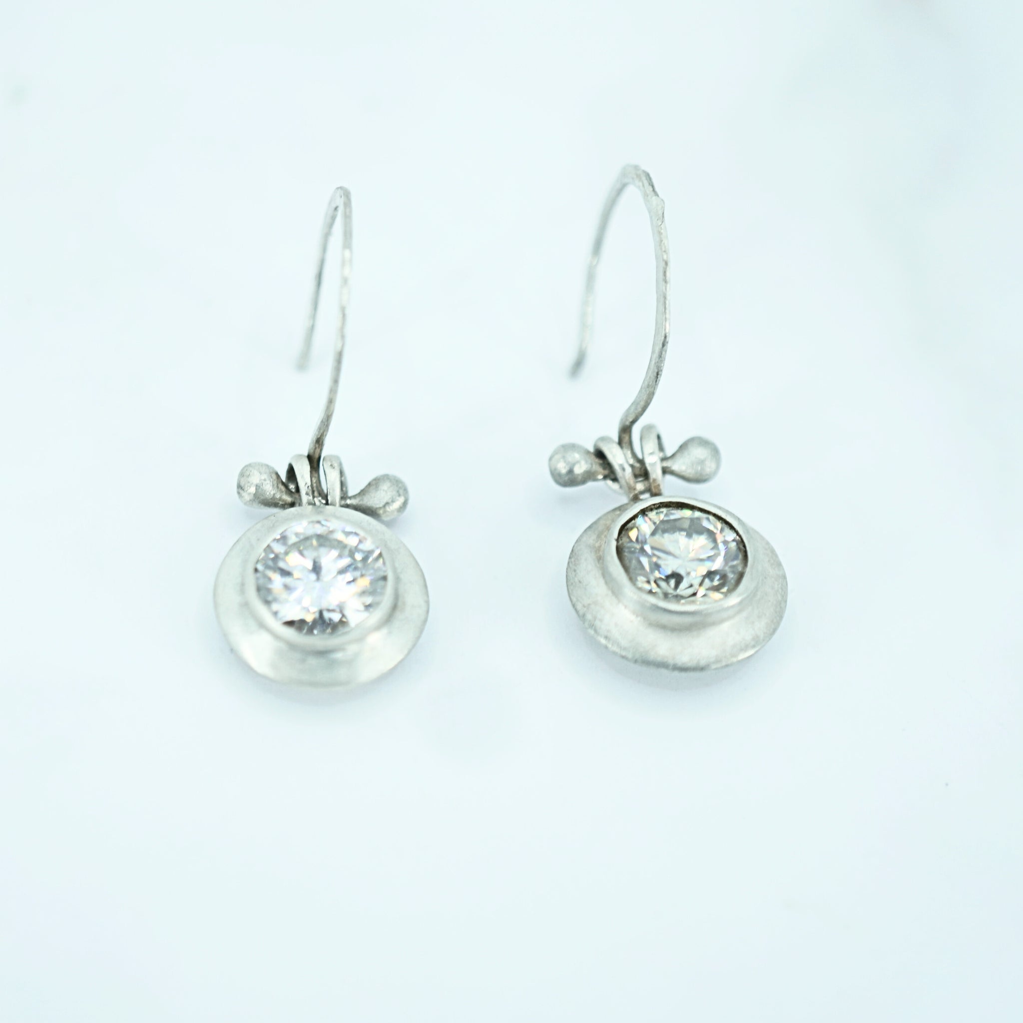 Contemporary Roman Style Moissanite Earrings