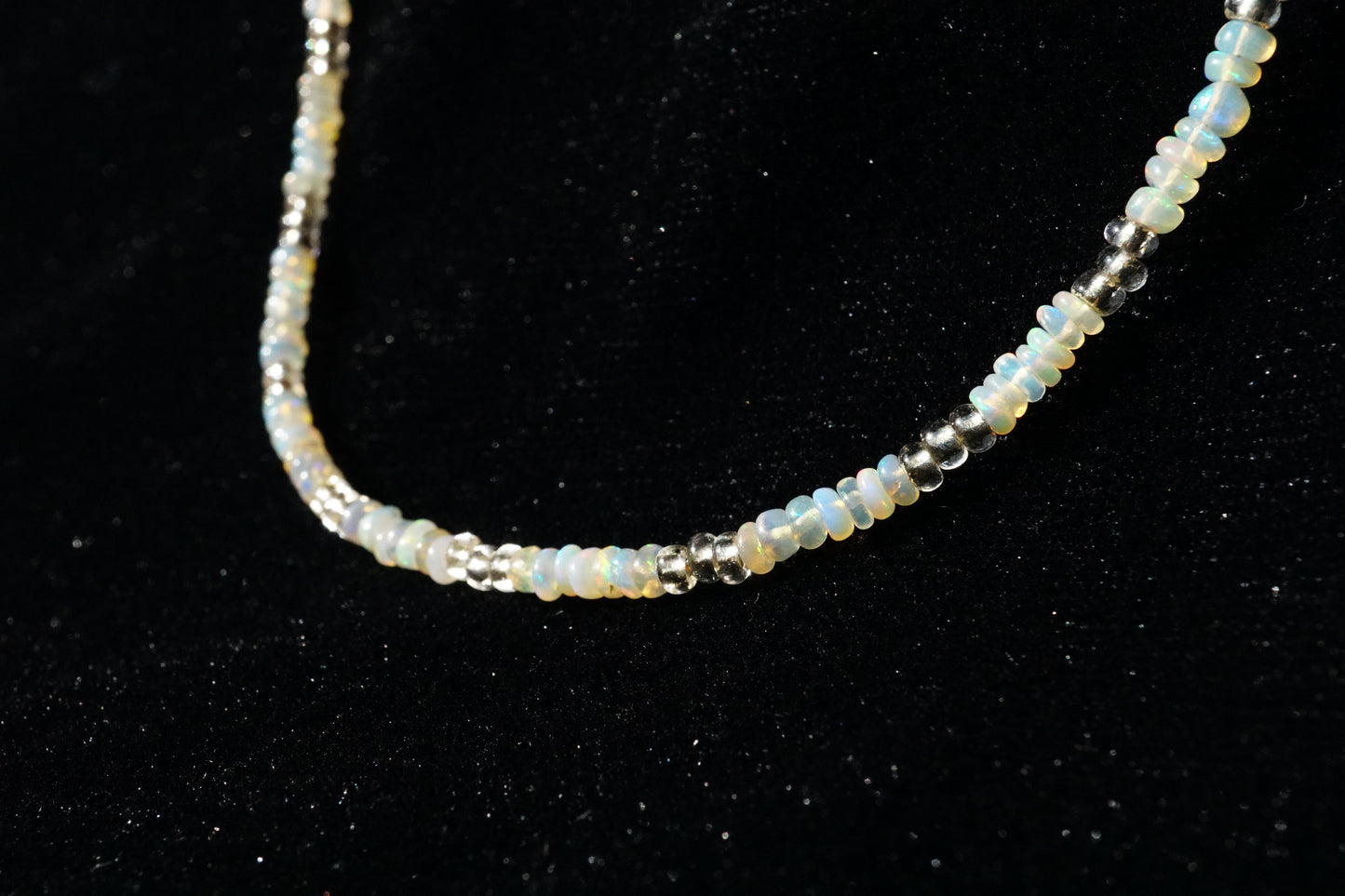 Sterling Silver Opal Boho Necklace