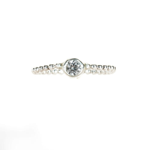 Beaded Silver Ring