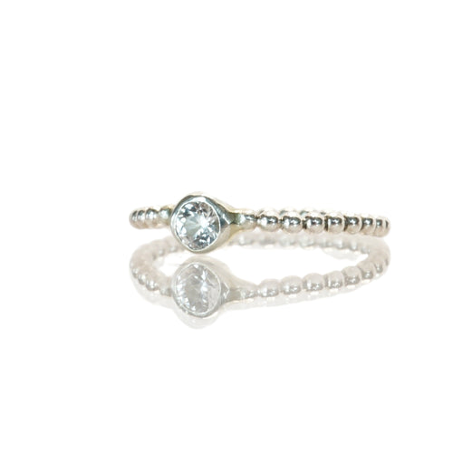 Beaded Silver Ring