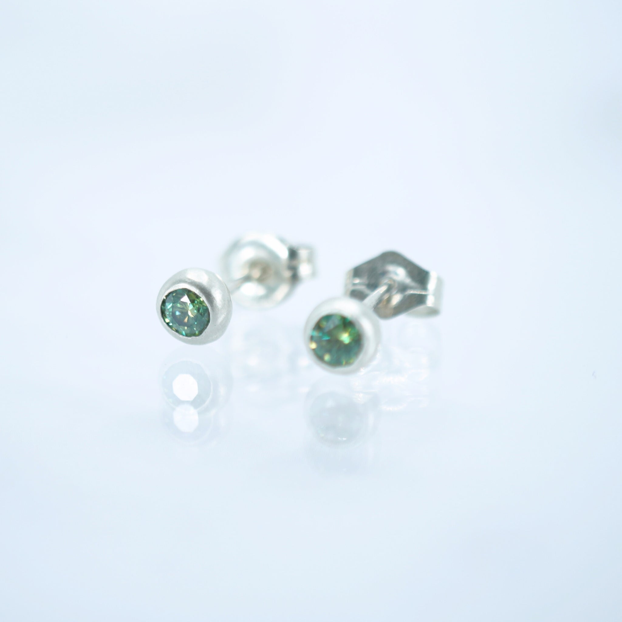 Green Moissanite Studs