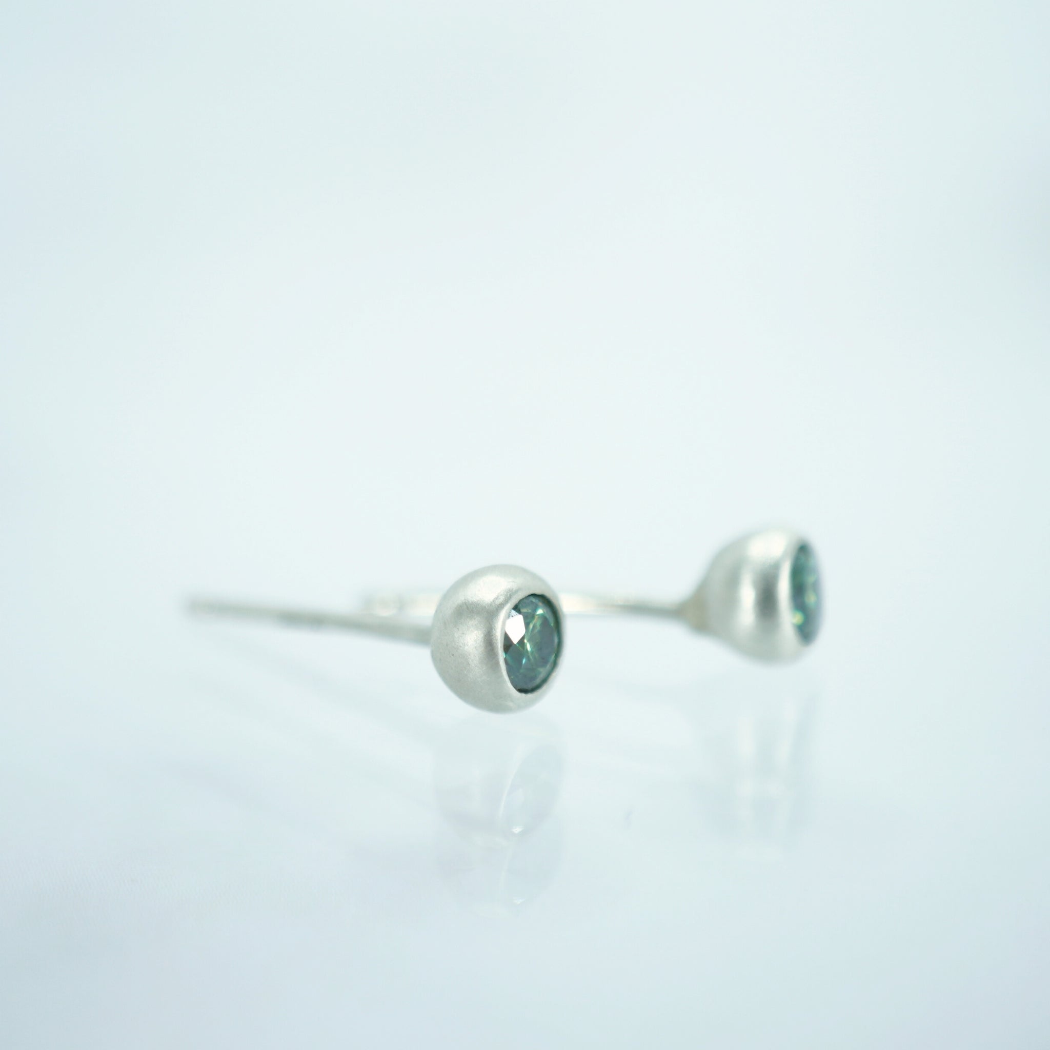 Green Moissanite Studs