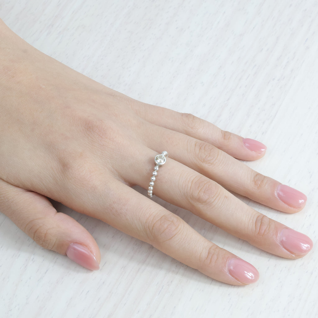 moissanite silver ring