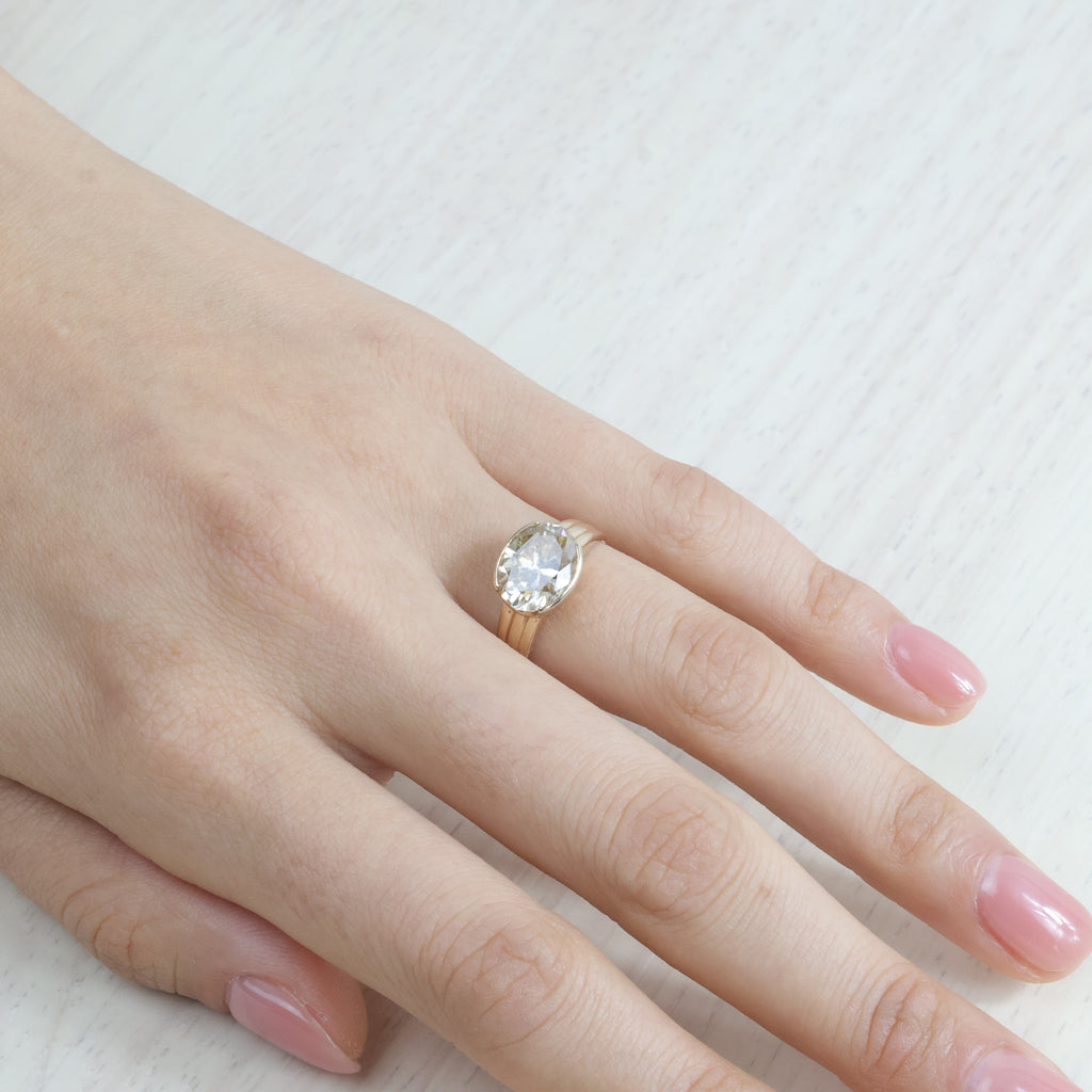 10ky gold Moissanite ring - Recio Design