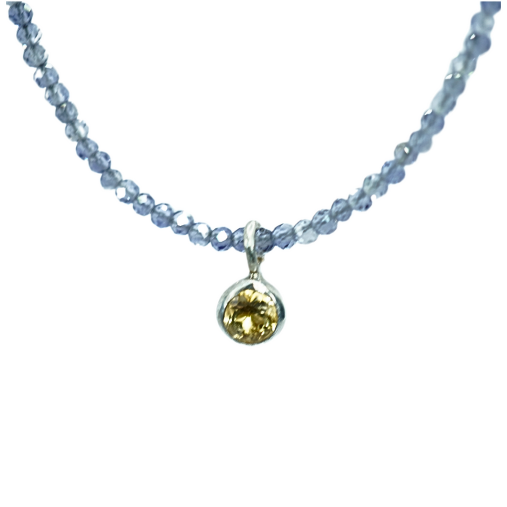 Iolite Gemstone Necklace